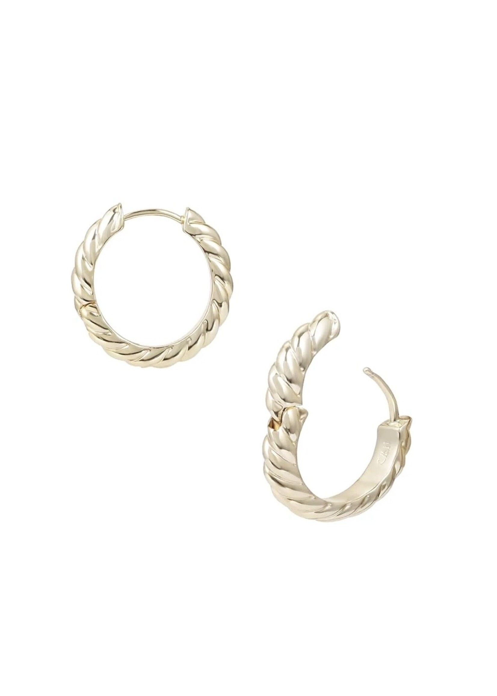 Natalie Wood Designs She's Spicy Huggie Earrings Gold