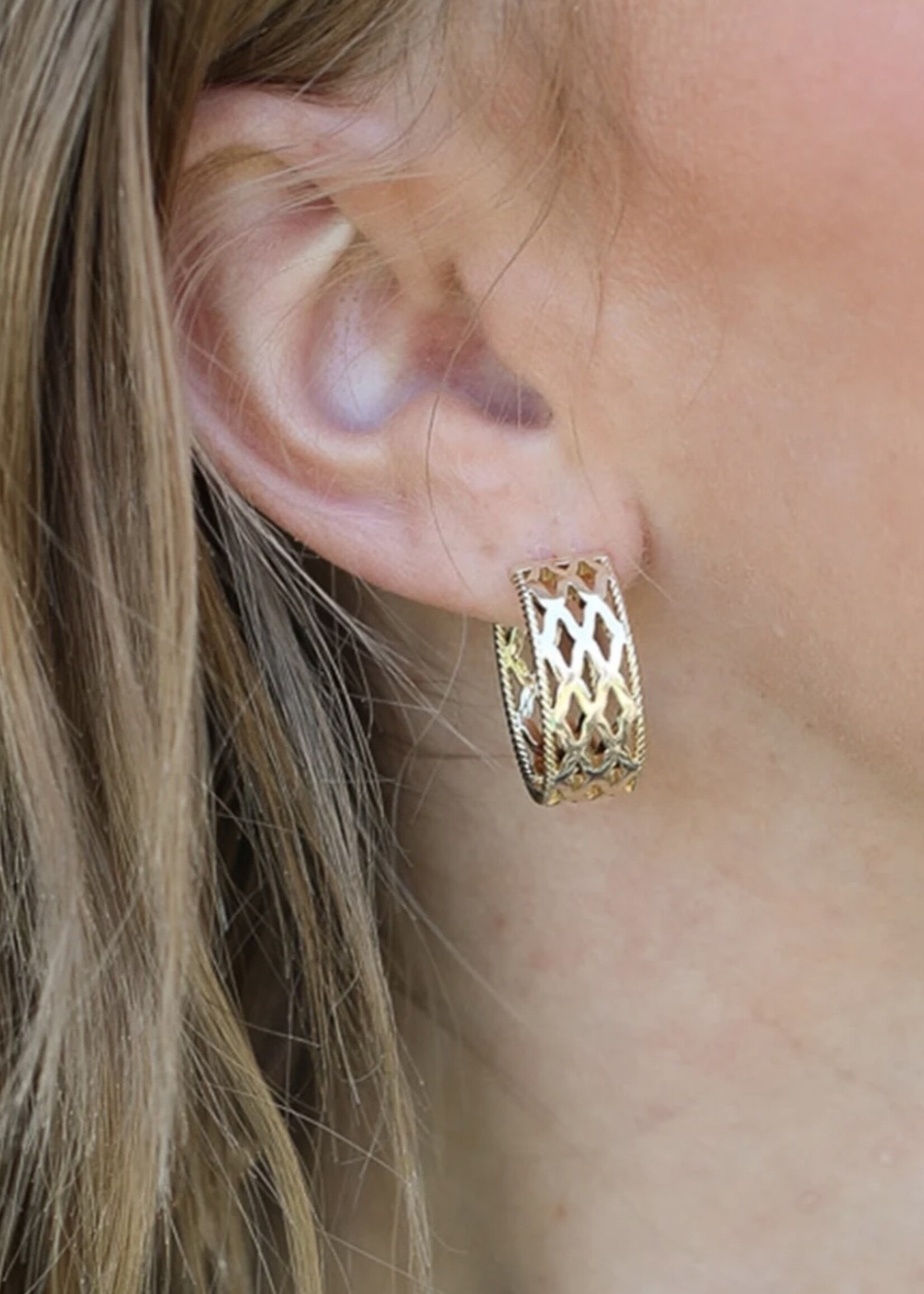 Natalie Wood Designs Graceful Mini Hoop Earrings Gold