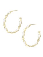 Natalie Wood Designs Solaris Hoop Earrings Pearl
