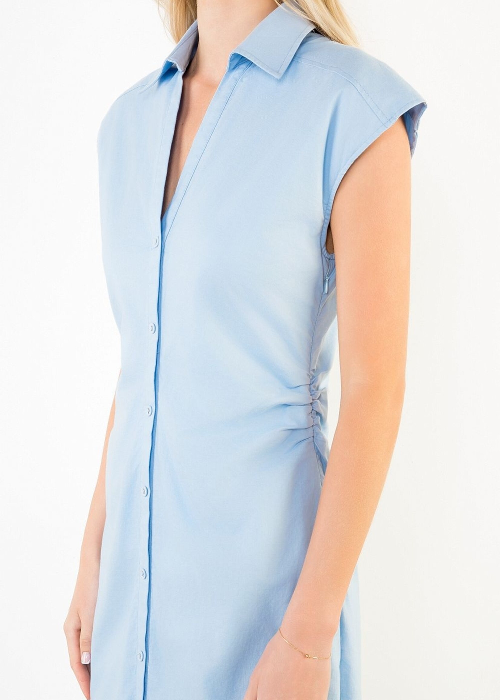 THML Blue Button Down Dress