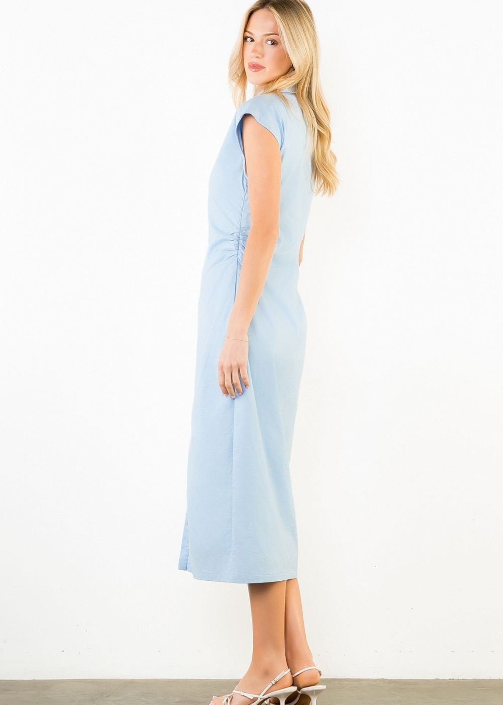 THML Blue Button Down Dress