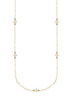 Natalie Wood Designs Believer Cross Station Necklace Gold