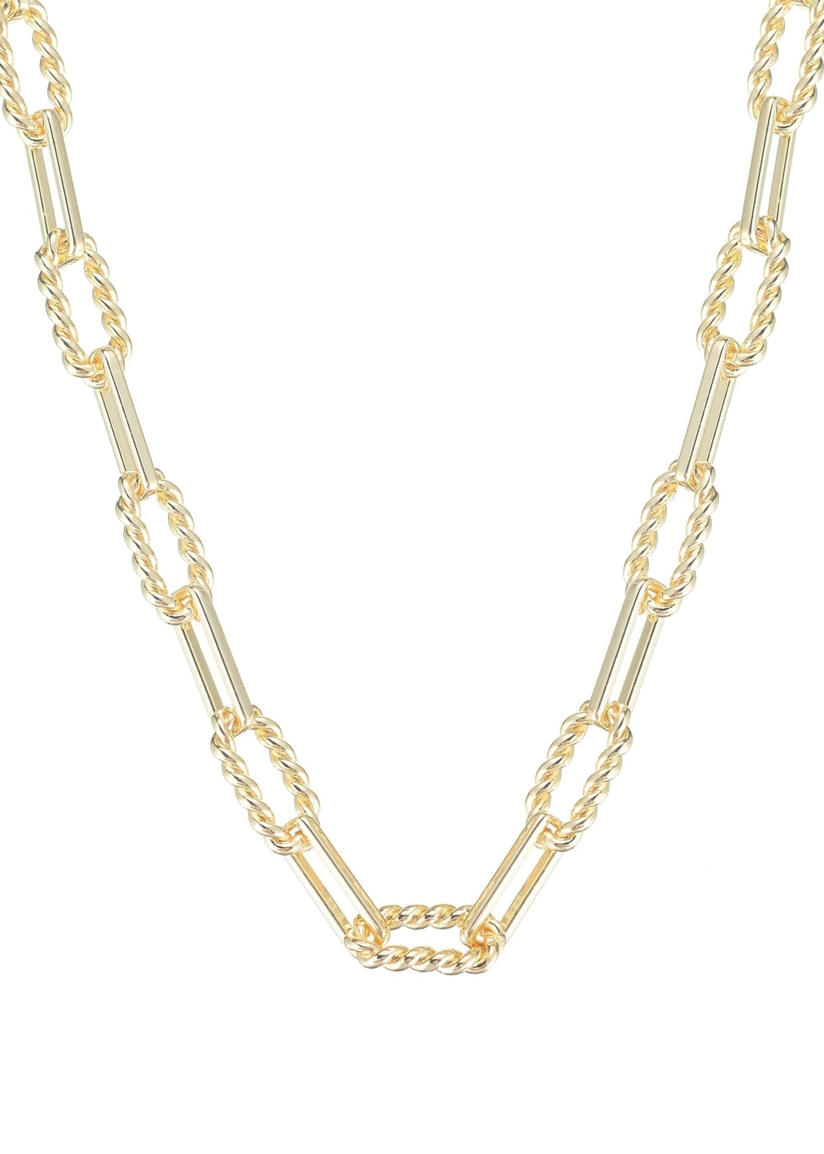 Natalie Wood Designs She's Spicy Mini Chain Link Necklace Gold