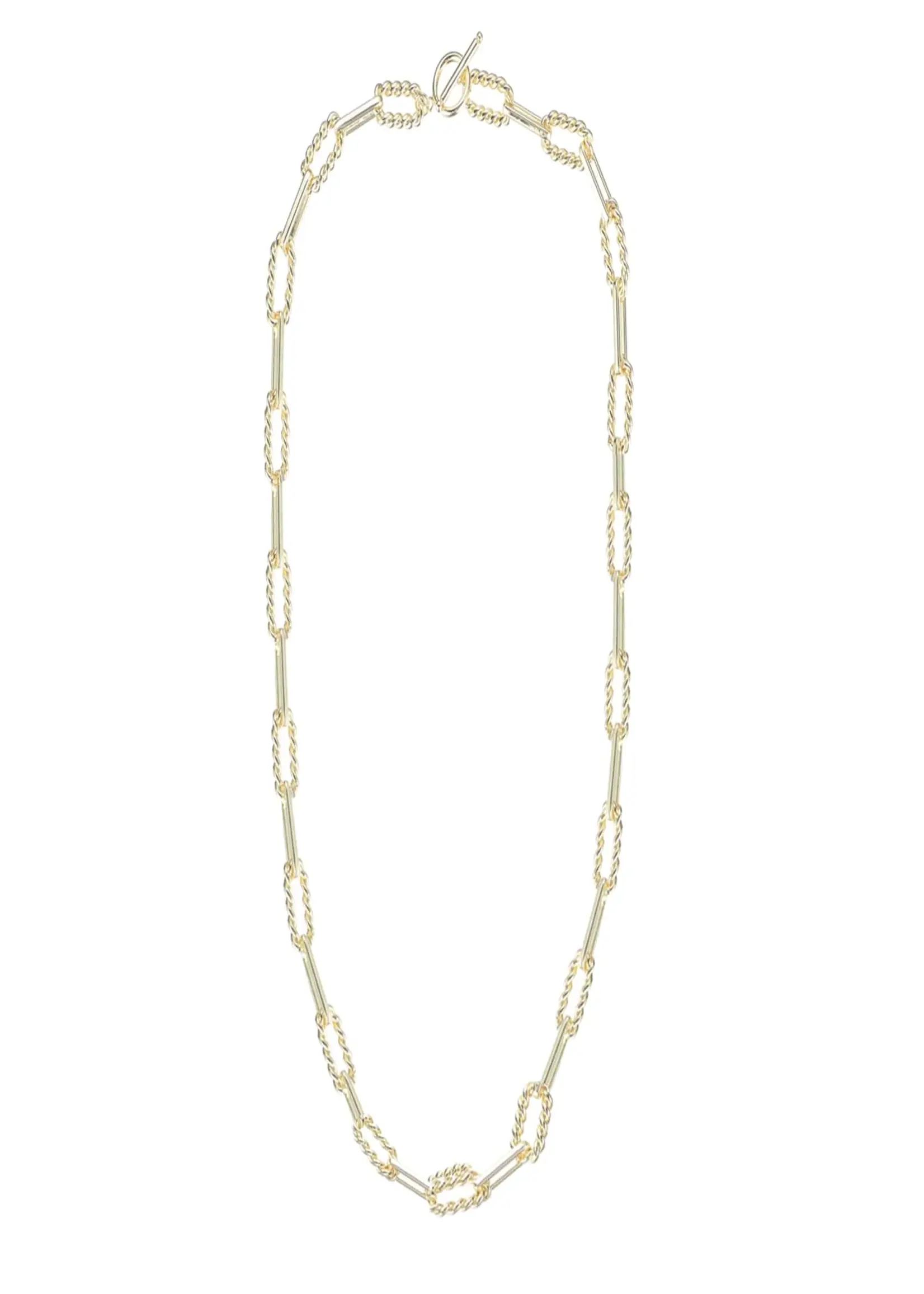 Natalie Wood Designs She's Spicy Mini Chain Link Necklace Gold