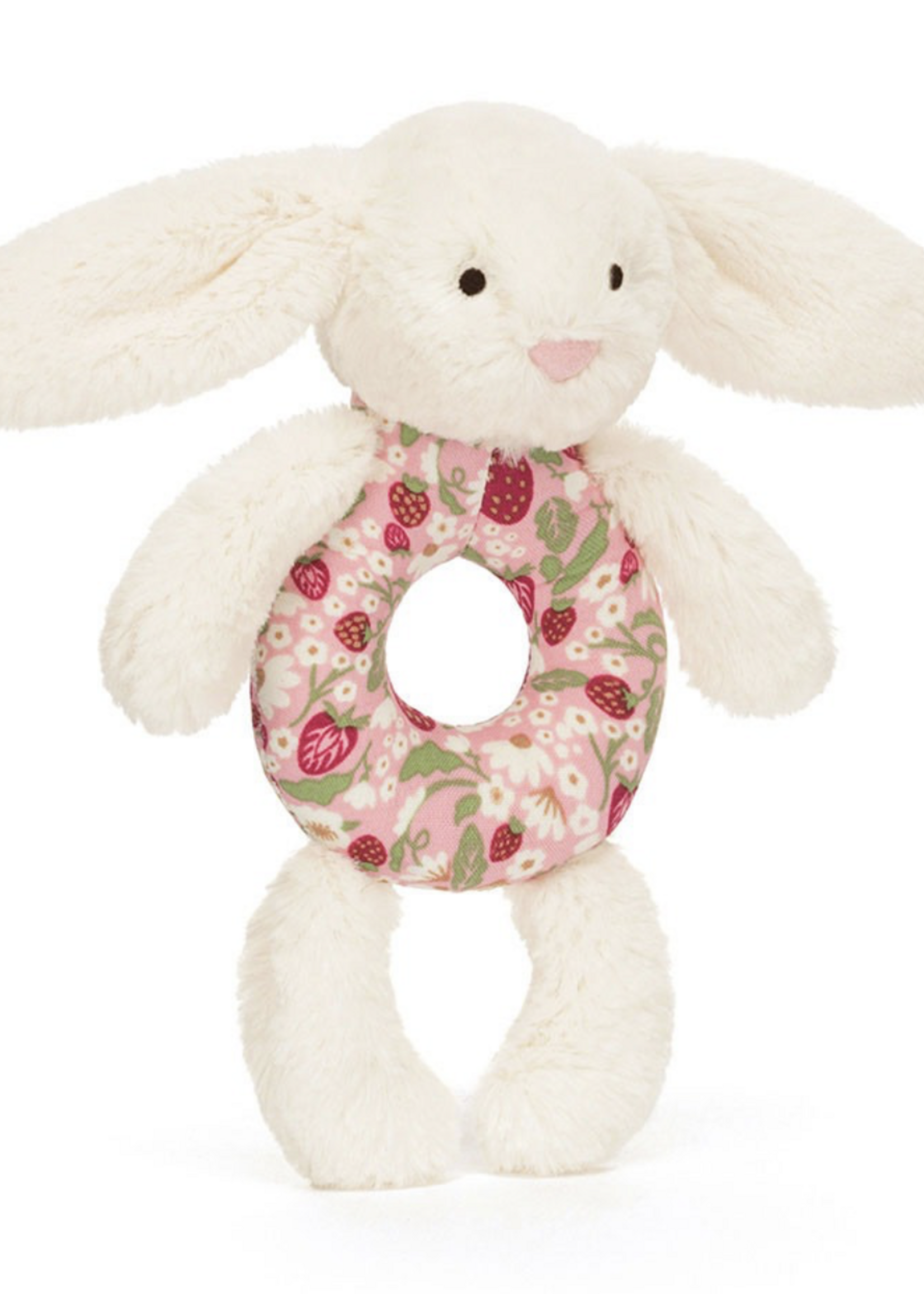 Jellycat Blossom Cream Bunny Berry Ring Rattle