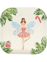 Vietri Nutcracker Sugar Plum Fairy Square Platter