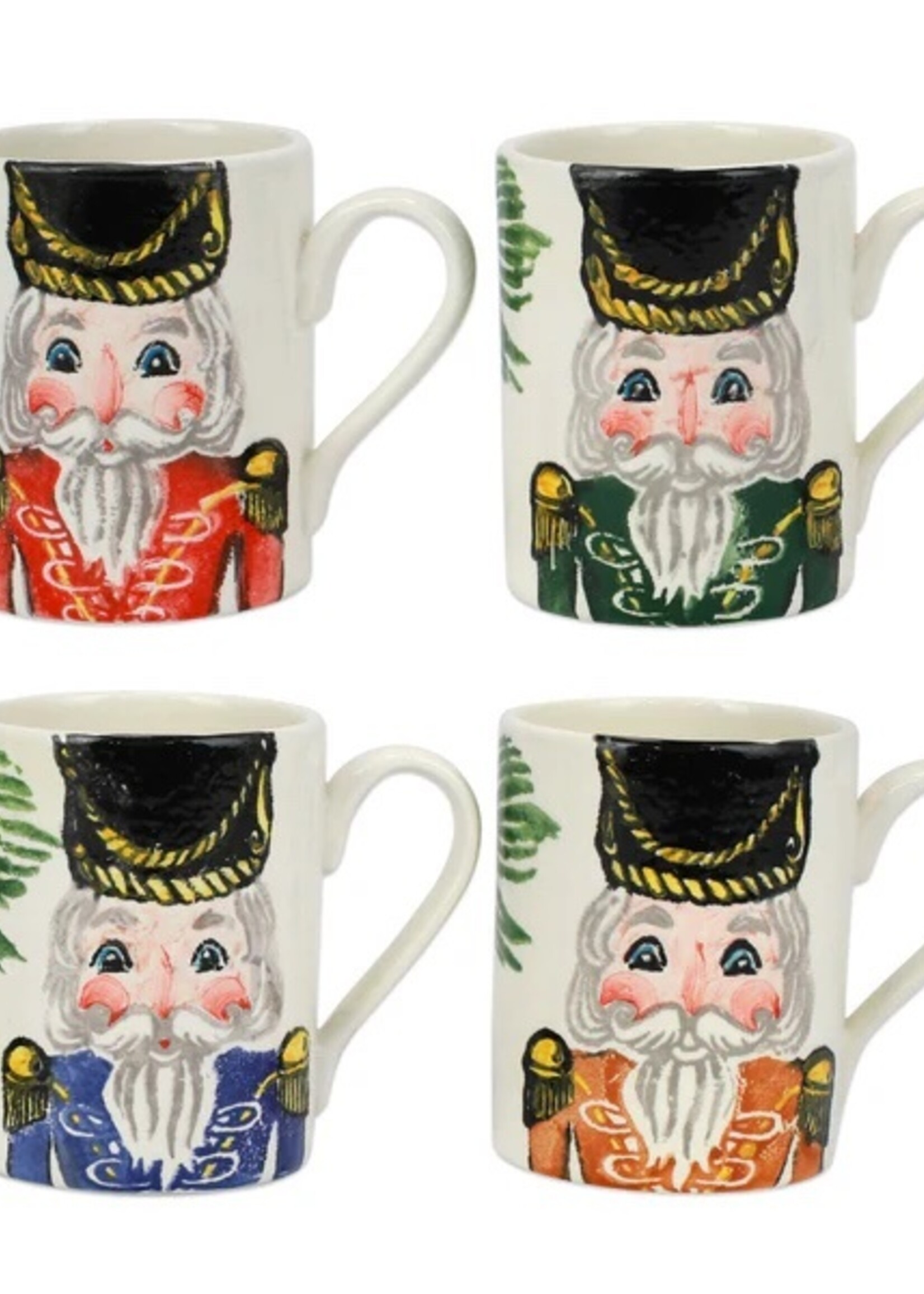 Vietri Nutcrackers Assorted Mugs (Set of 4)