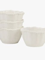 certified international Perlette Cream Dipping Bowls set of 4