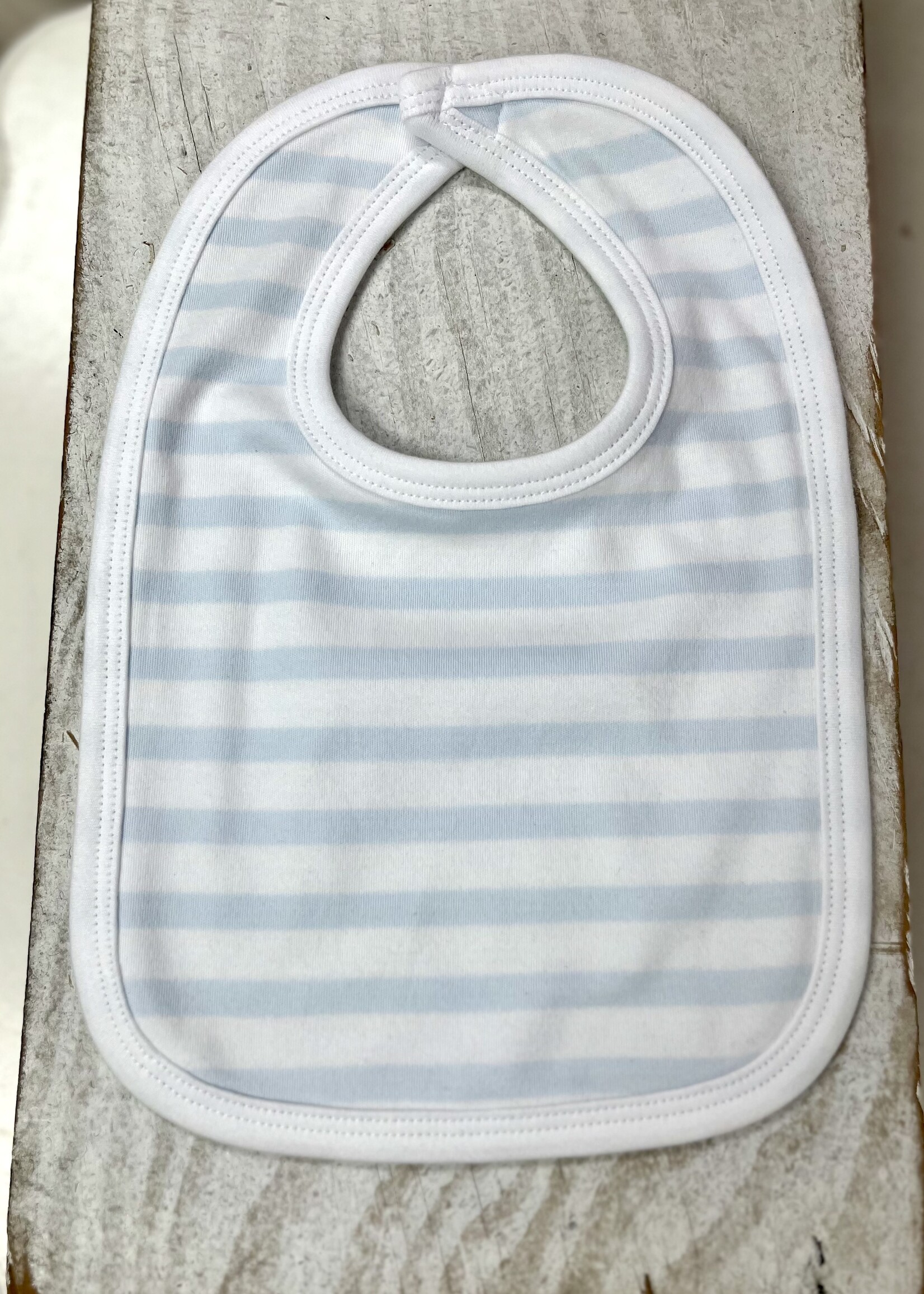 Oriental Products Light Blue and White Striped Bib