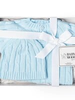 rose textiles Boxed Cardigan & Hat Gift Set - blue