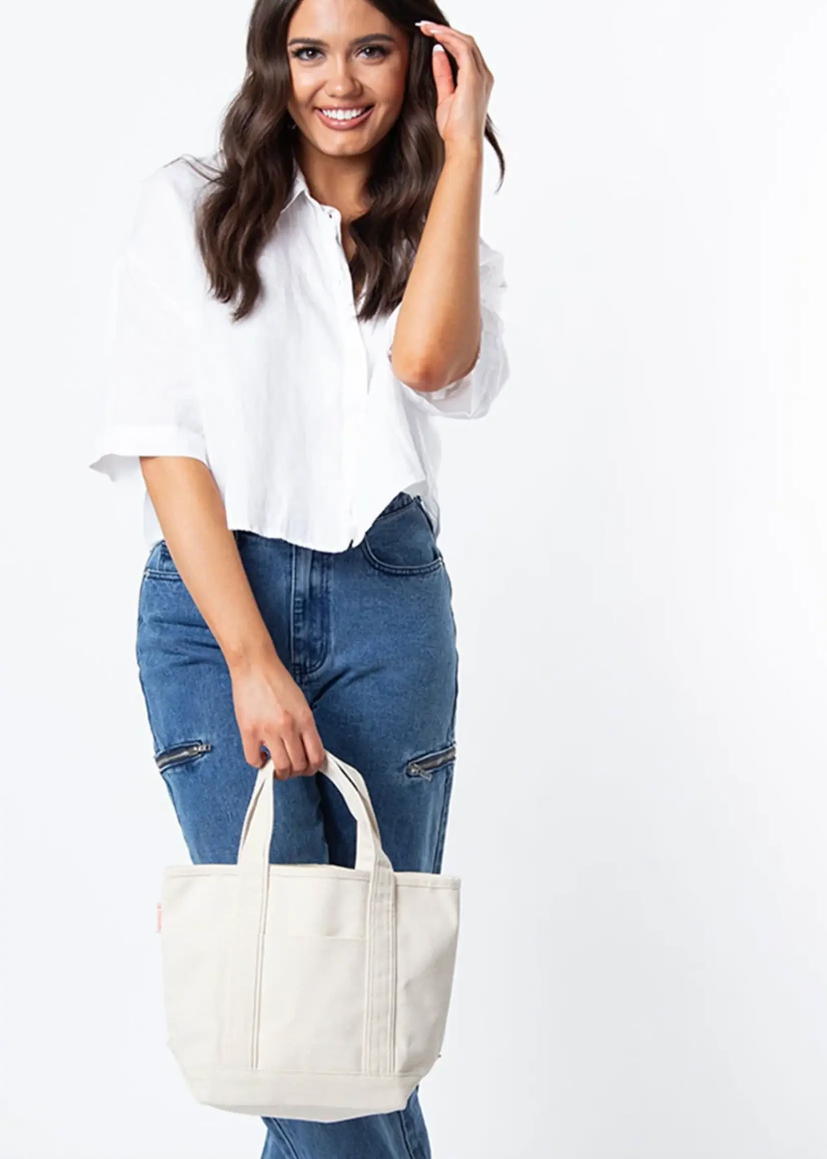 CB Station Handy Open Top Tote Natural