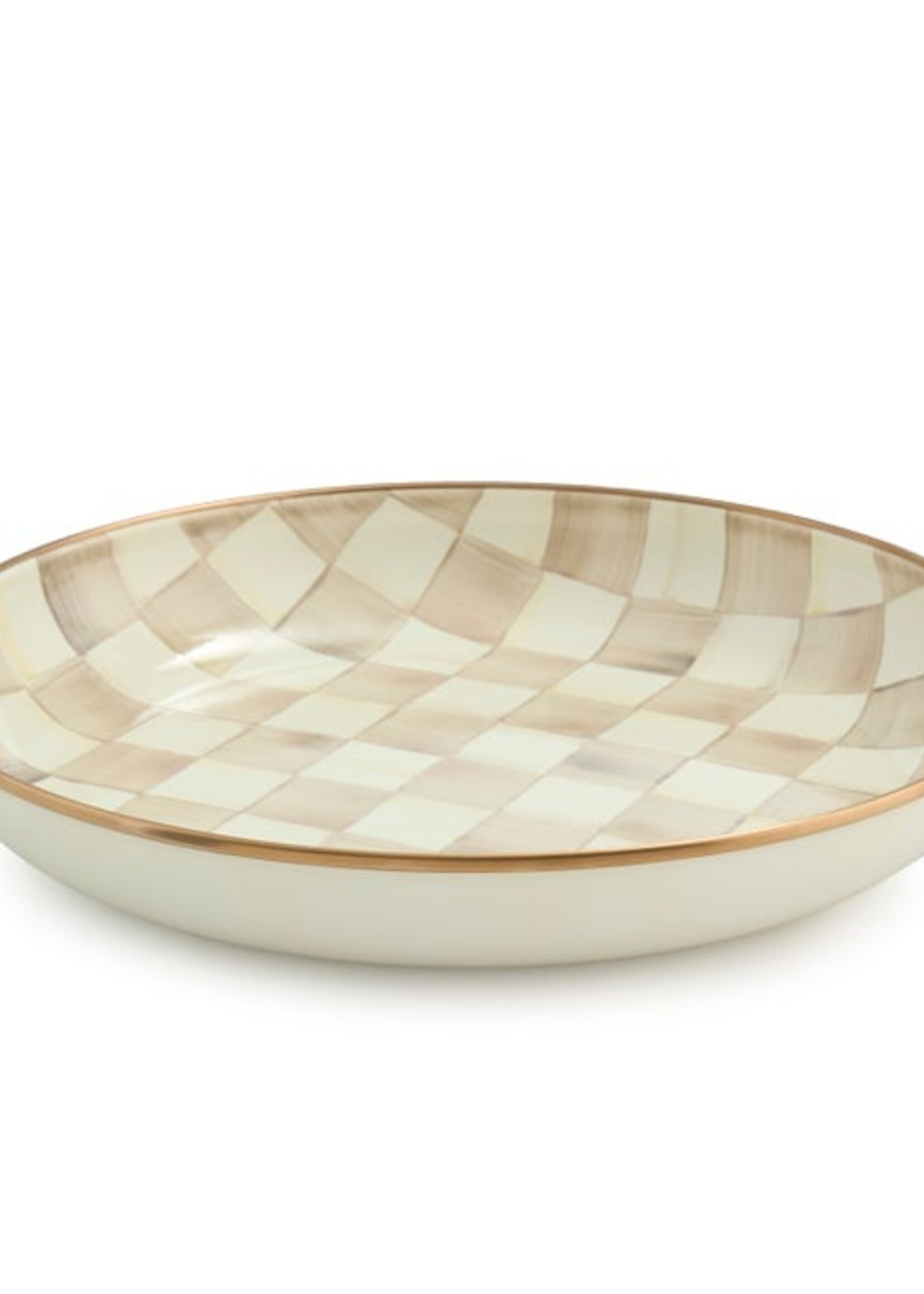 Mackenzie-Childs Mocha Check Abundant Bowl