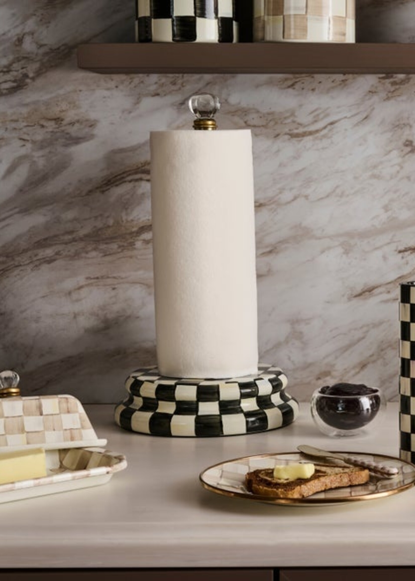 Mackenzie-Childs Courtly Check Paper Towel Holder