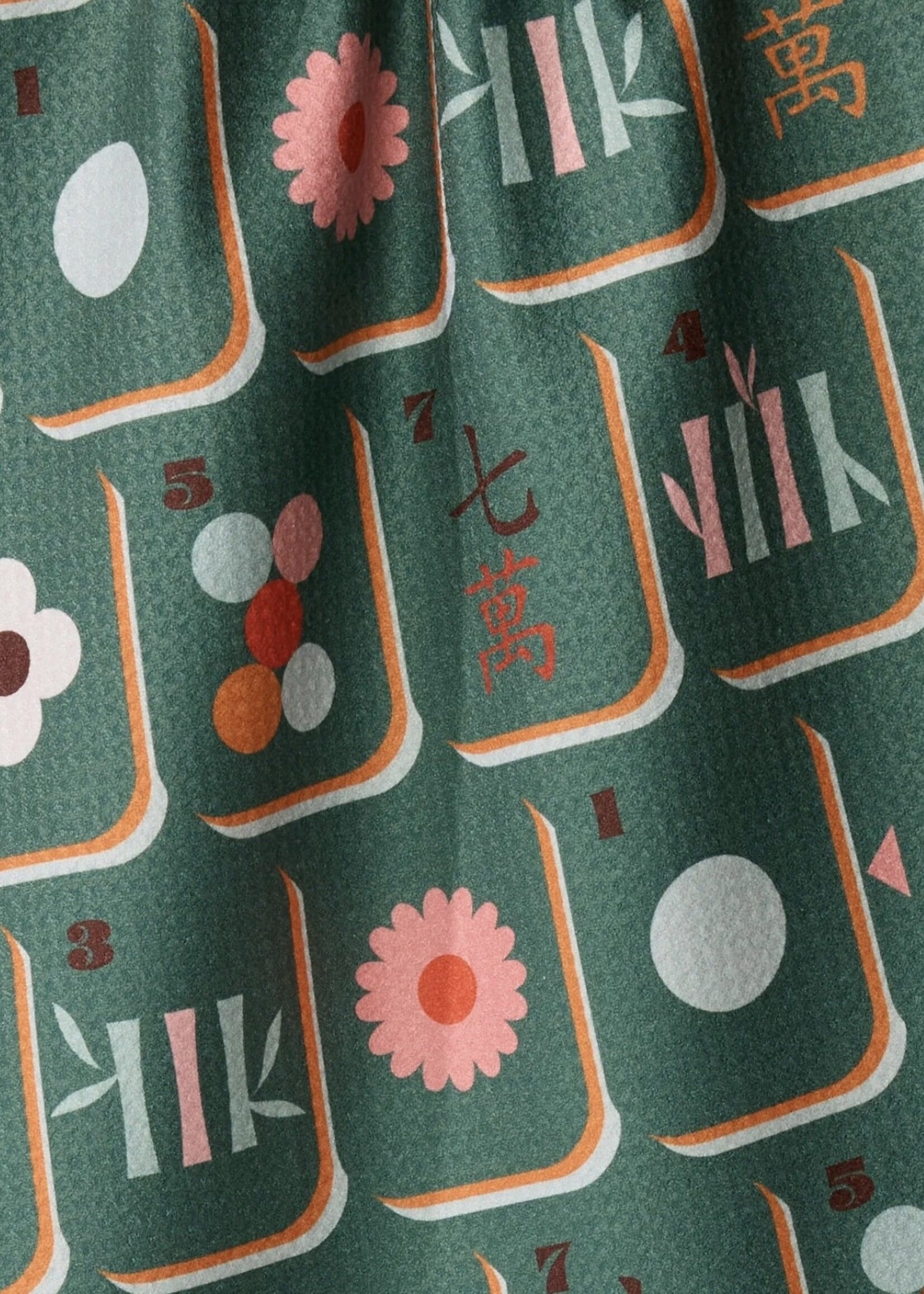 geometry Moss Tile Toss Tea Towel