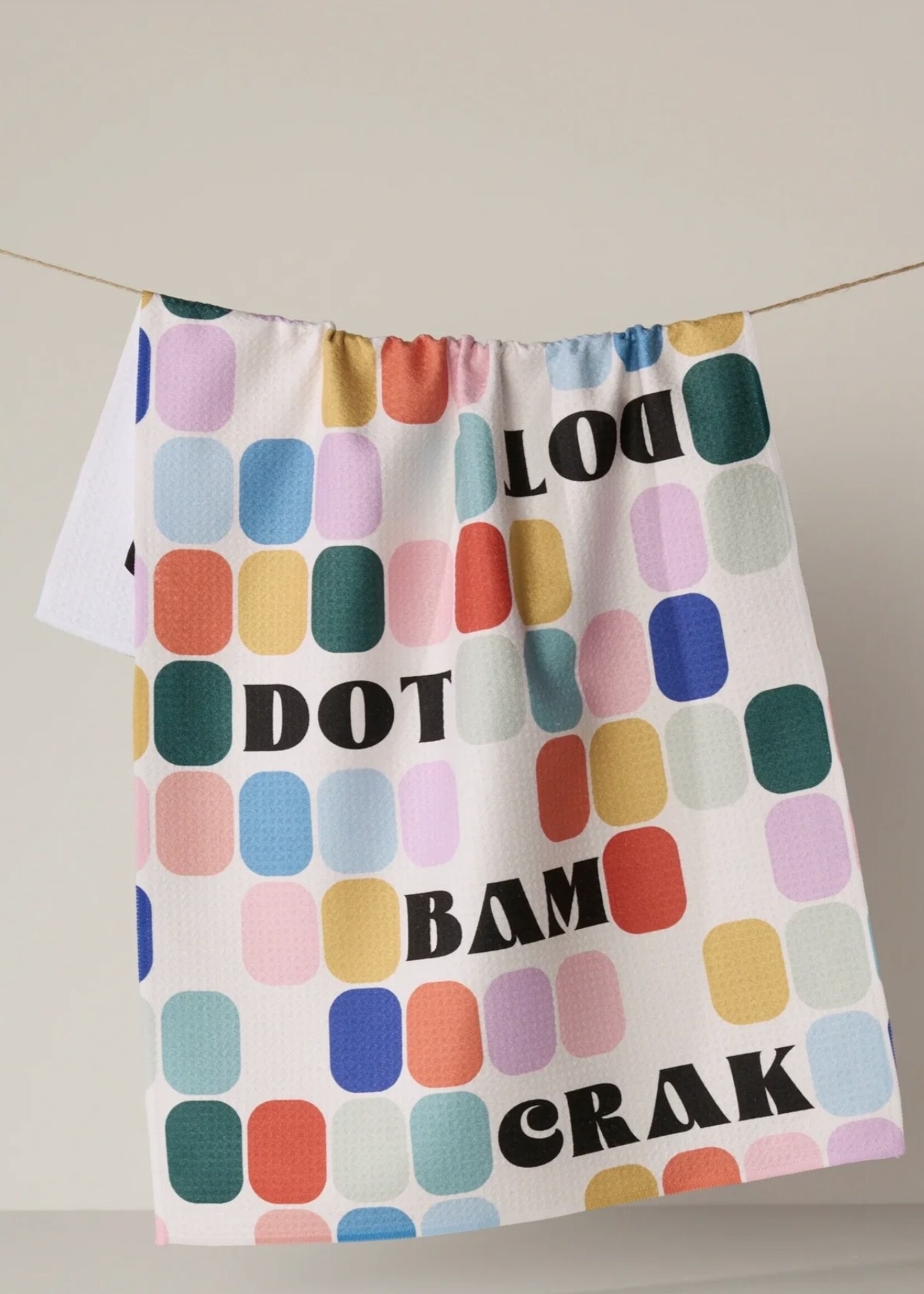 geometry Tile Talk Tea Towel