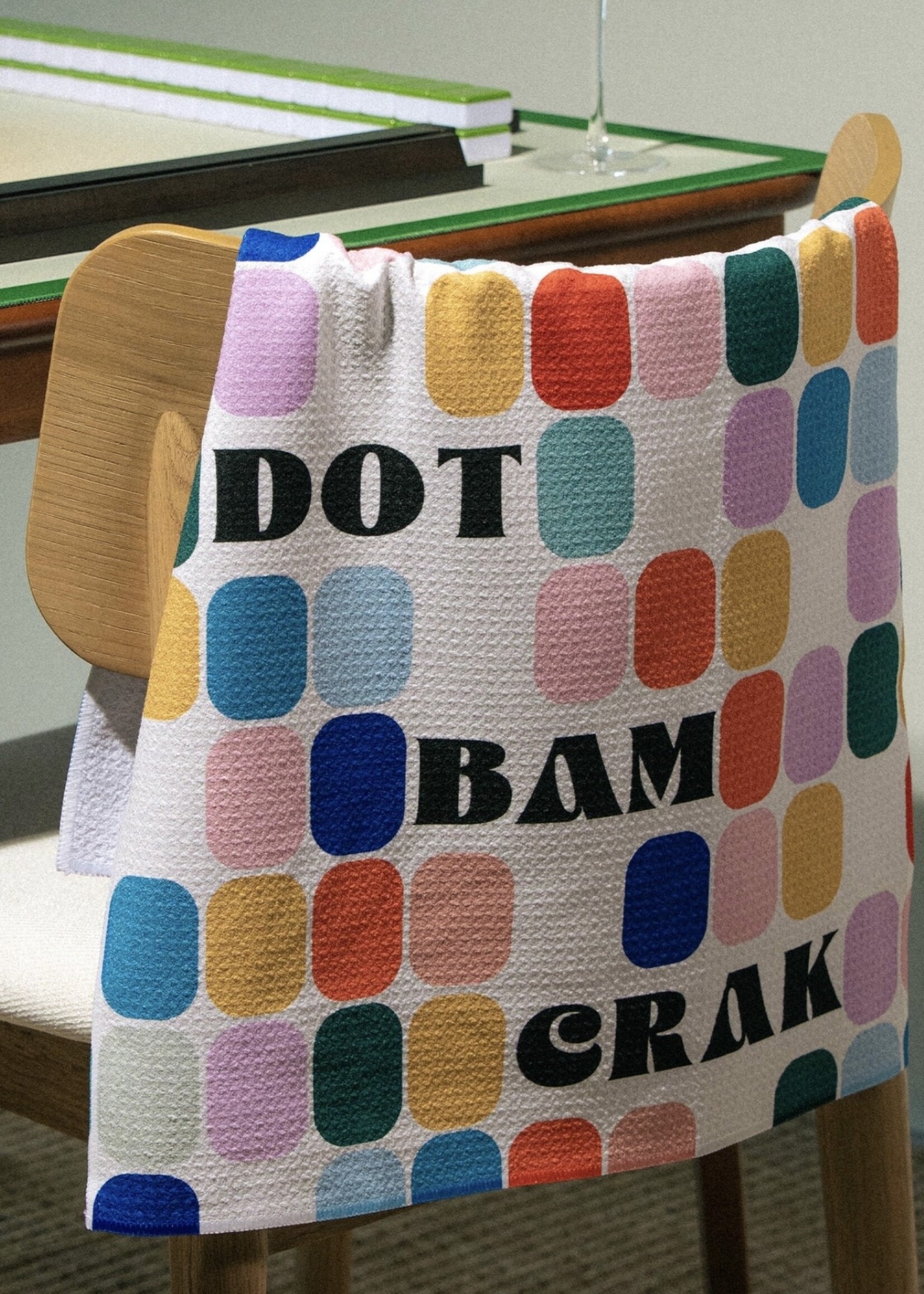 geometry Tile Talk Tea Towel