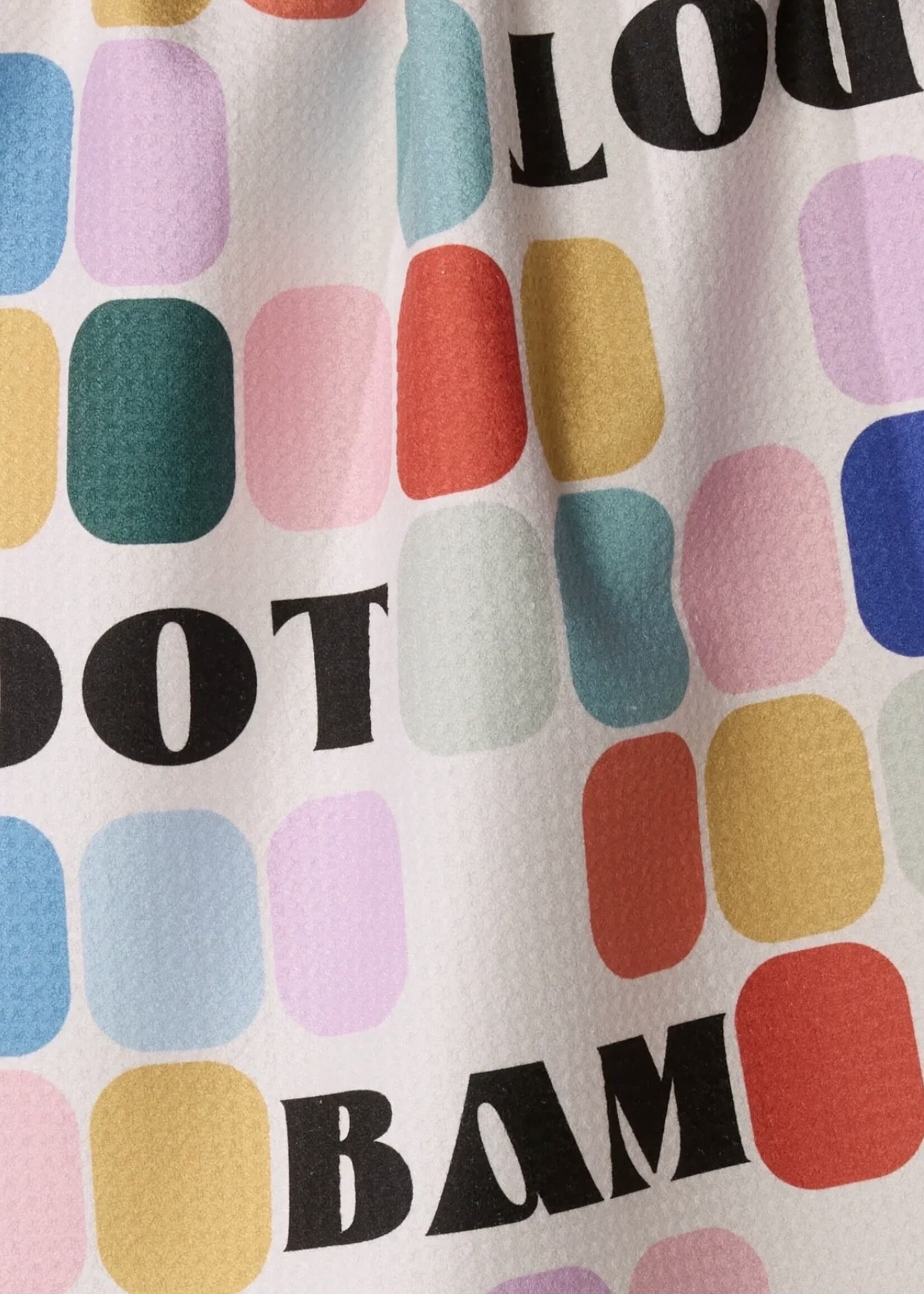 geometry Tile Talk Tea Towel