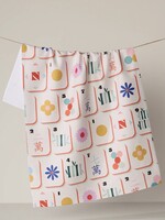 geometry Tile Toss Tea Towel