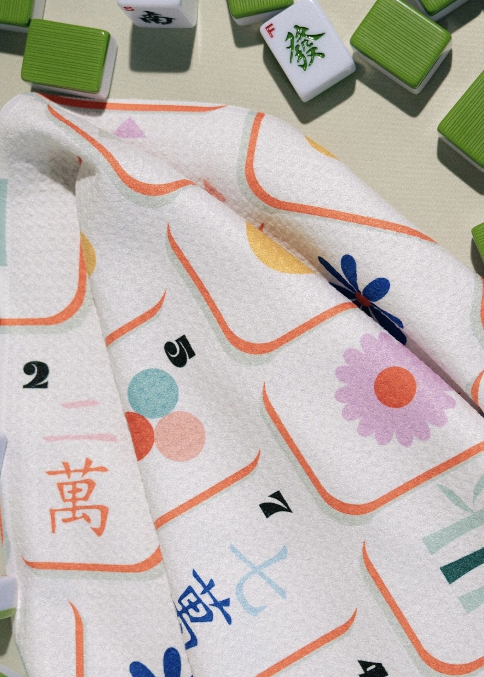 geometry Tile Toss Tea Towel