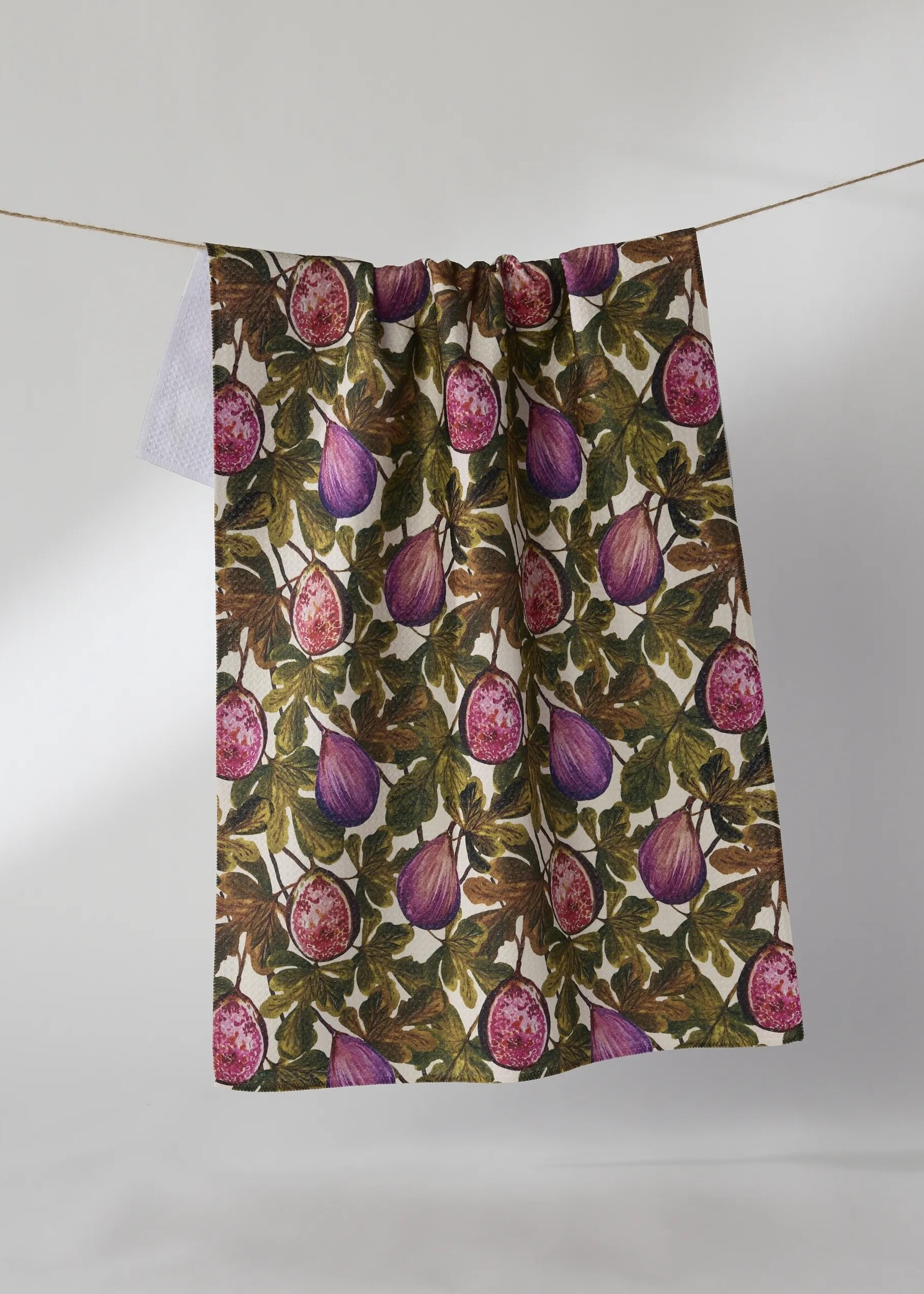 geometry Wild Fig Tea Towel