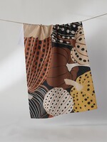 geometry Painted Patch Tea Towel