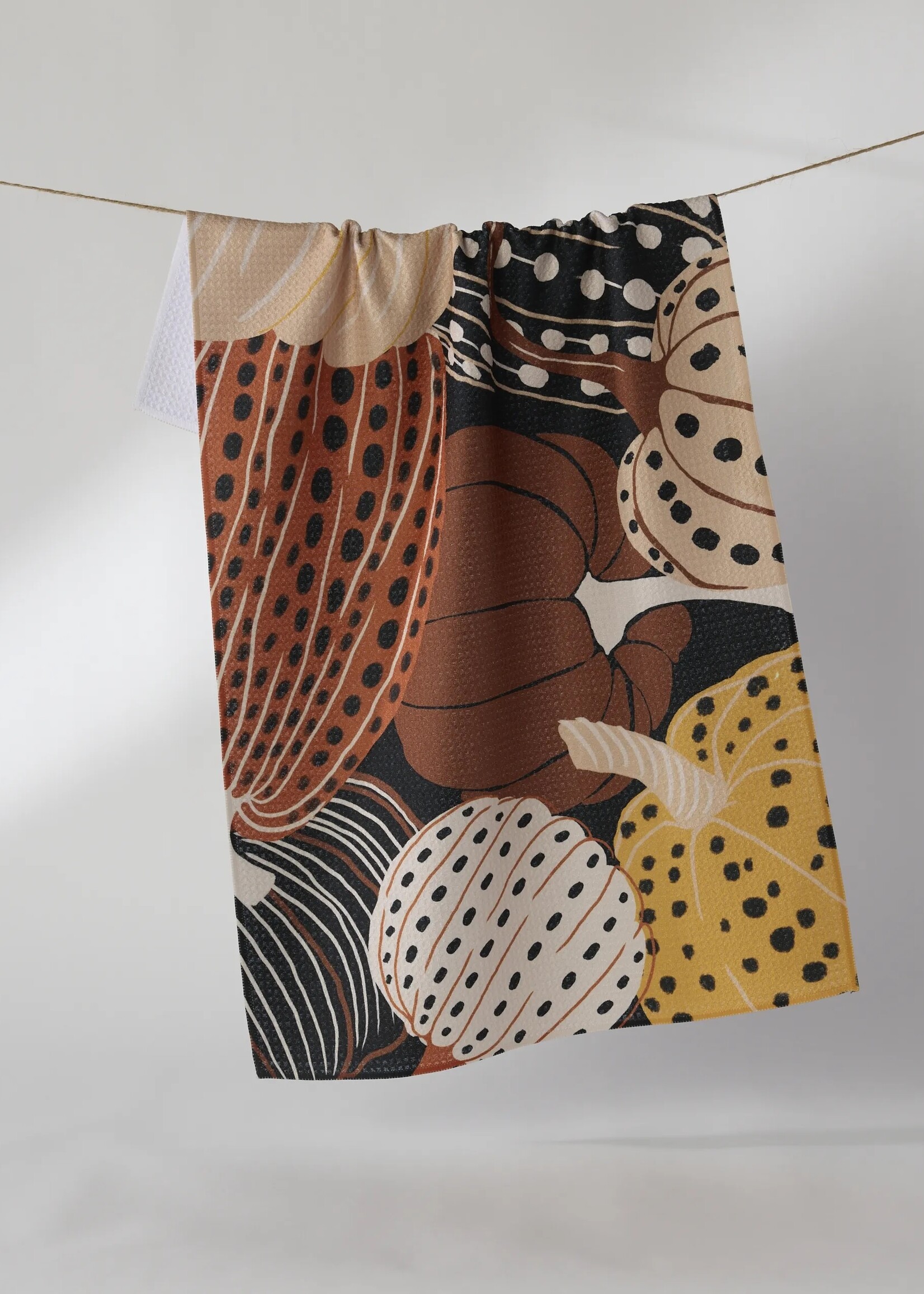 geometry Painted Patch Tea Towel