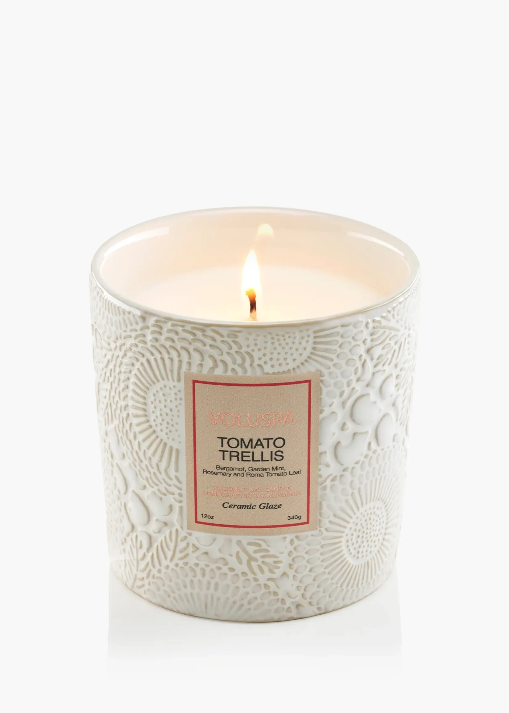 voluspa Voluspa Tomato Trellis 12 oz Ceramic Luxe Candle