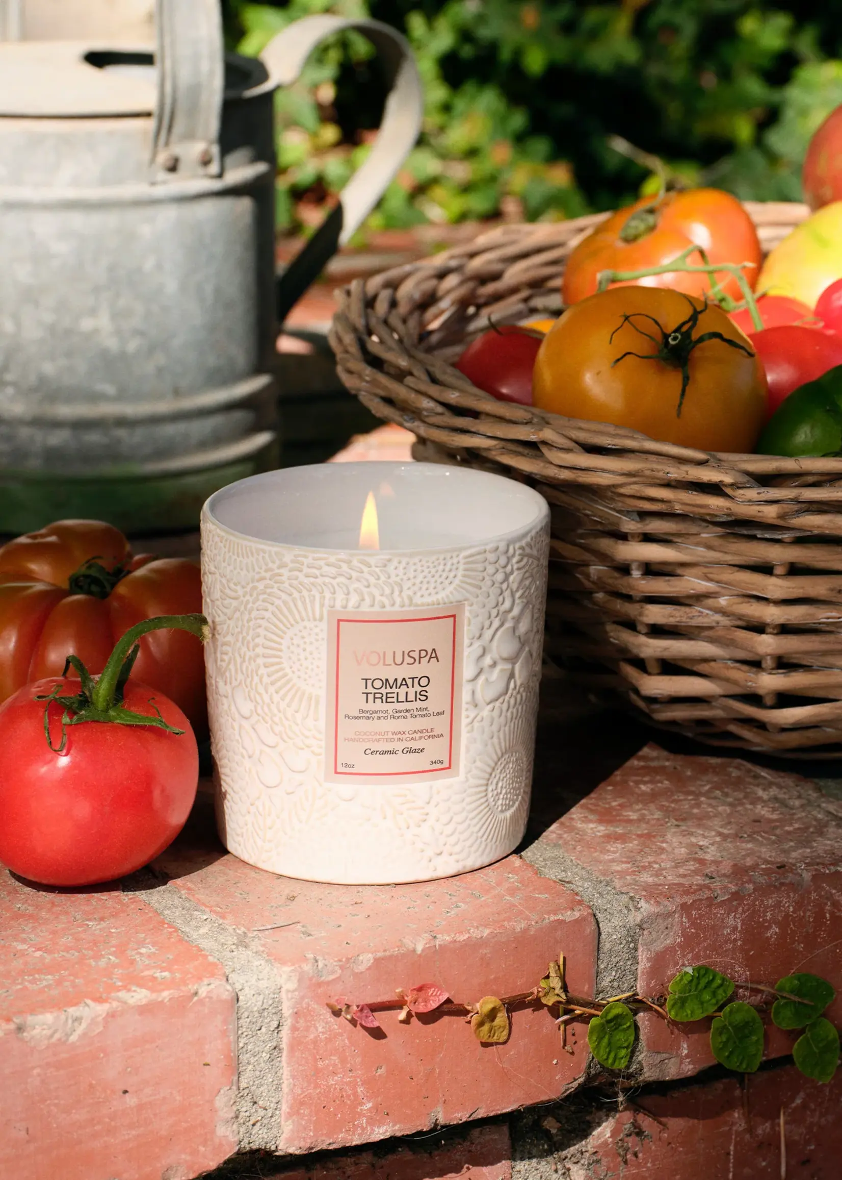 voluspa Voluspa Tomato Trellis 12 oz Ceramic Luxe Candle