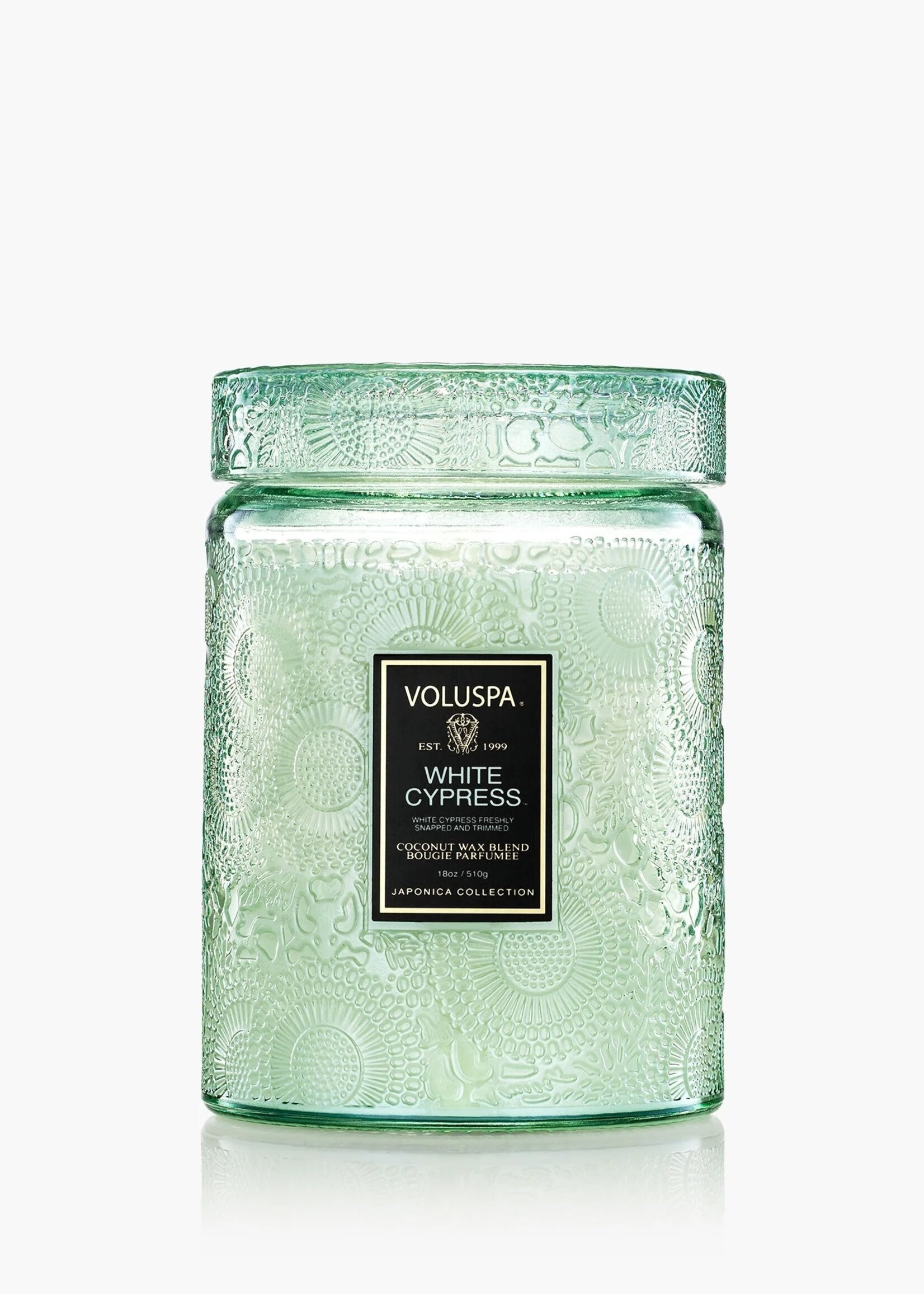 voluspa Voluspa White Cypress 18 oz Large Jar Candle