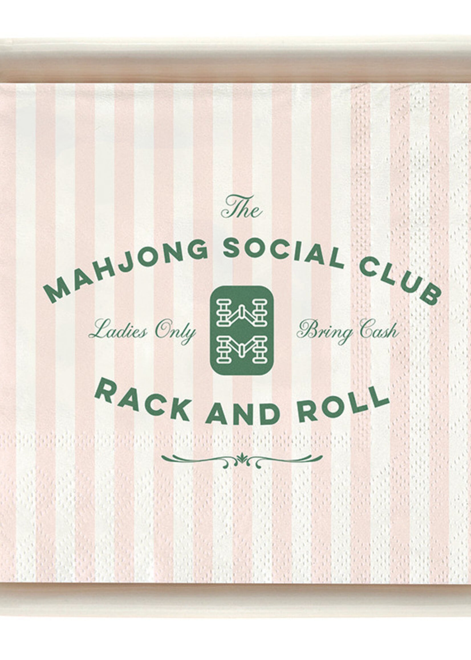 Santa Barbara Design Studio Mahjong Social Club Napkins with Ceramic Tray