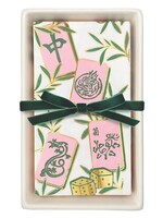Santa Barbara Design Studio Mahjong Tiles Paper Guest Napkins with Tray