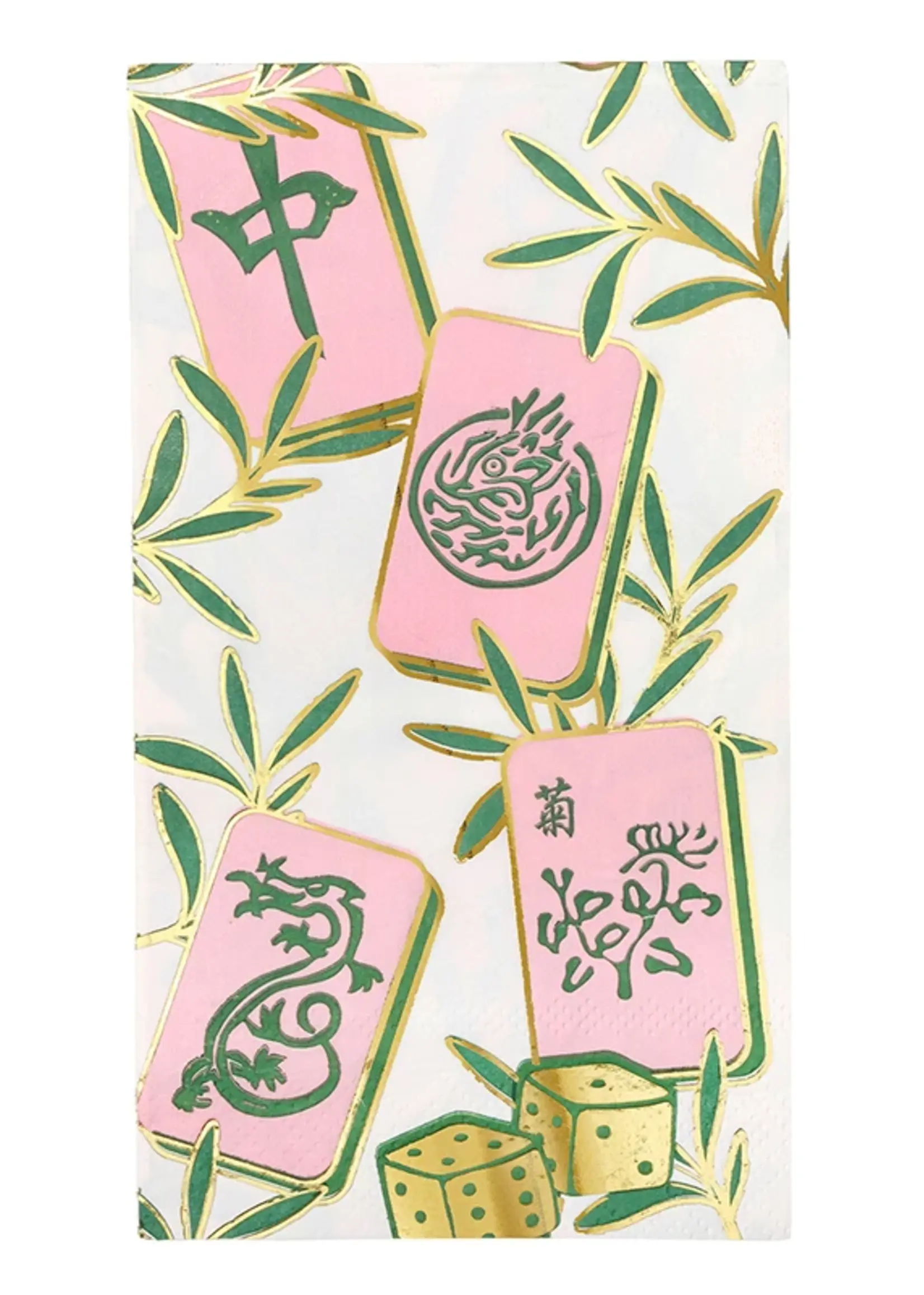 Santa Barbara Design Studio Mahjong Tiles Paper Guest Napkins with Tray