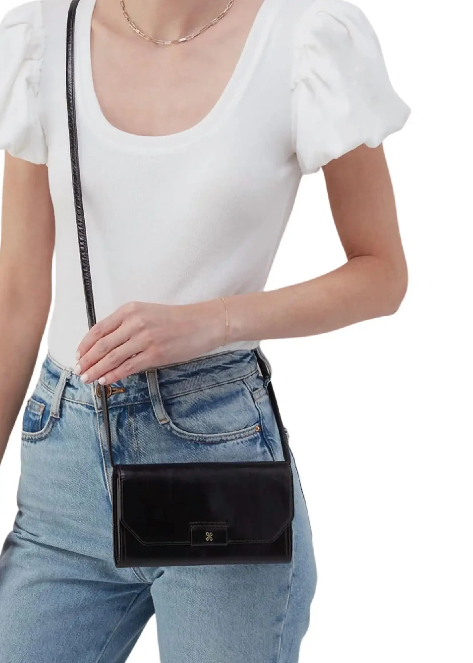 hobo Romy Wallet Crossbody - Black