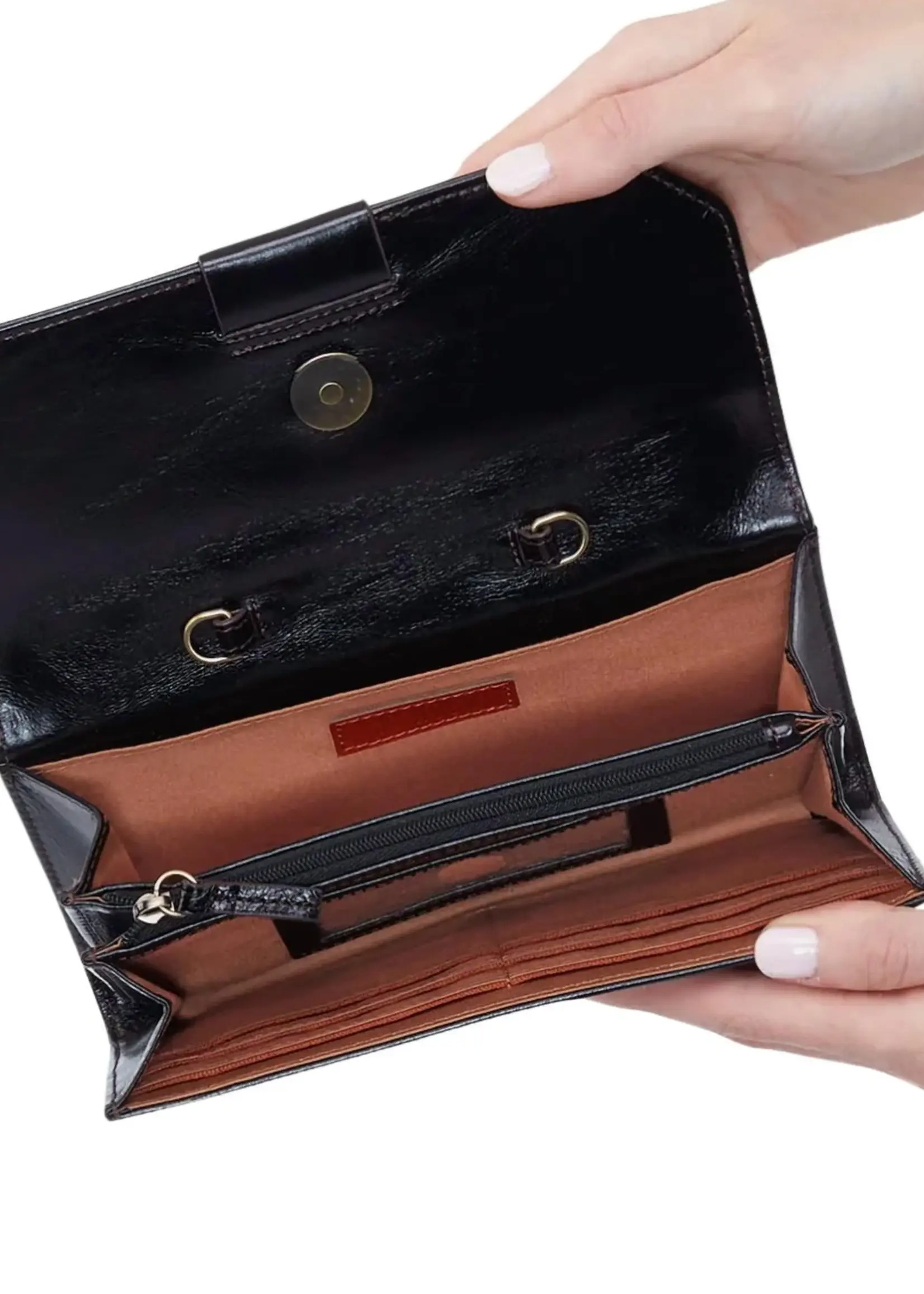 hobo Romy Wallet Crossbody - Black