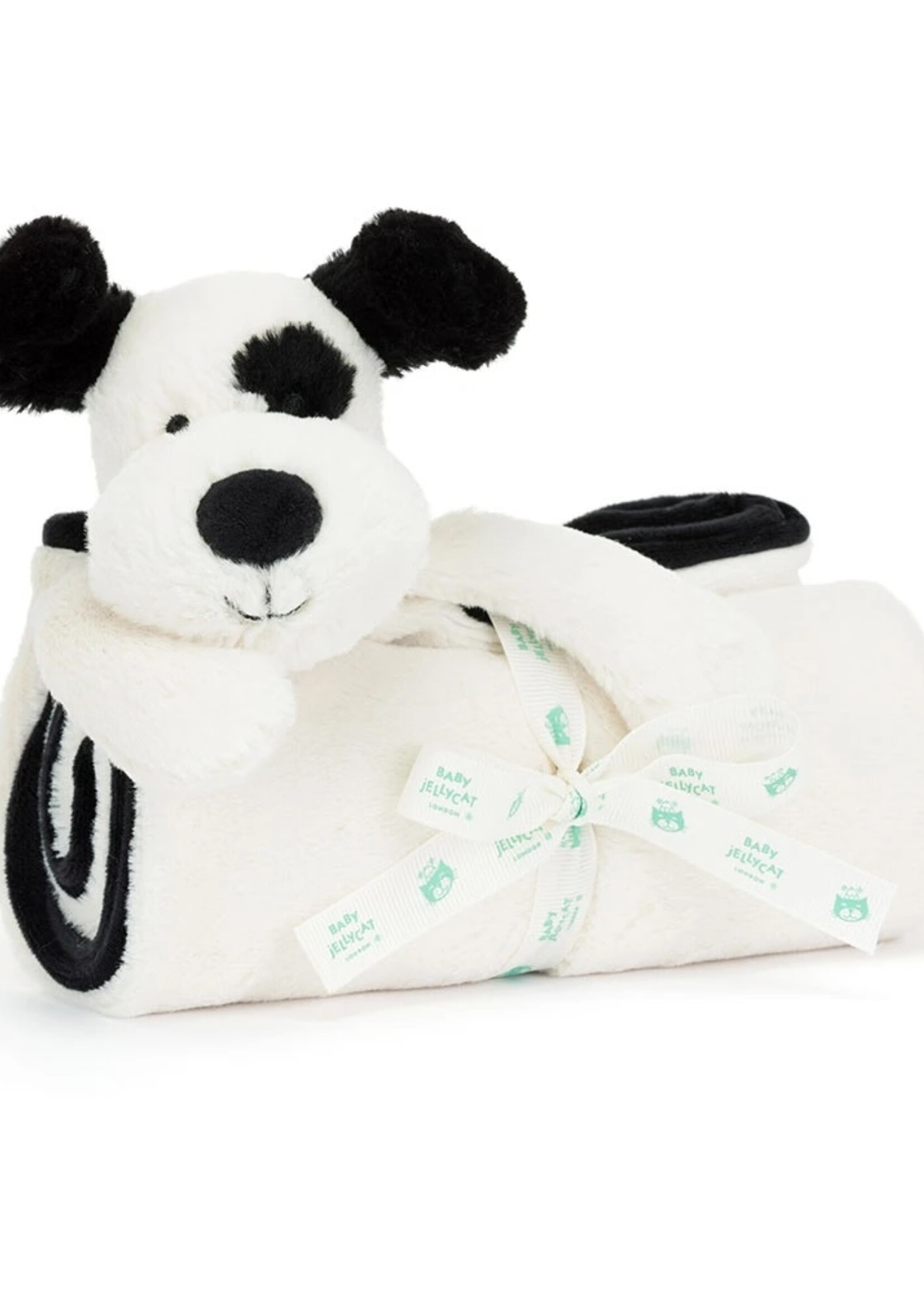 Jellycat Black & Cream Puppy Blankie
