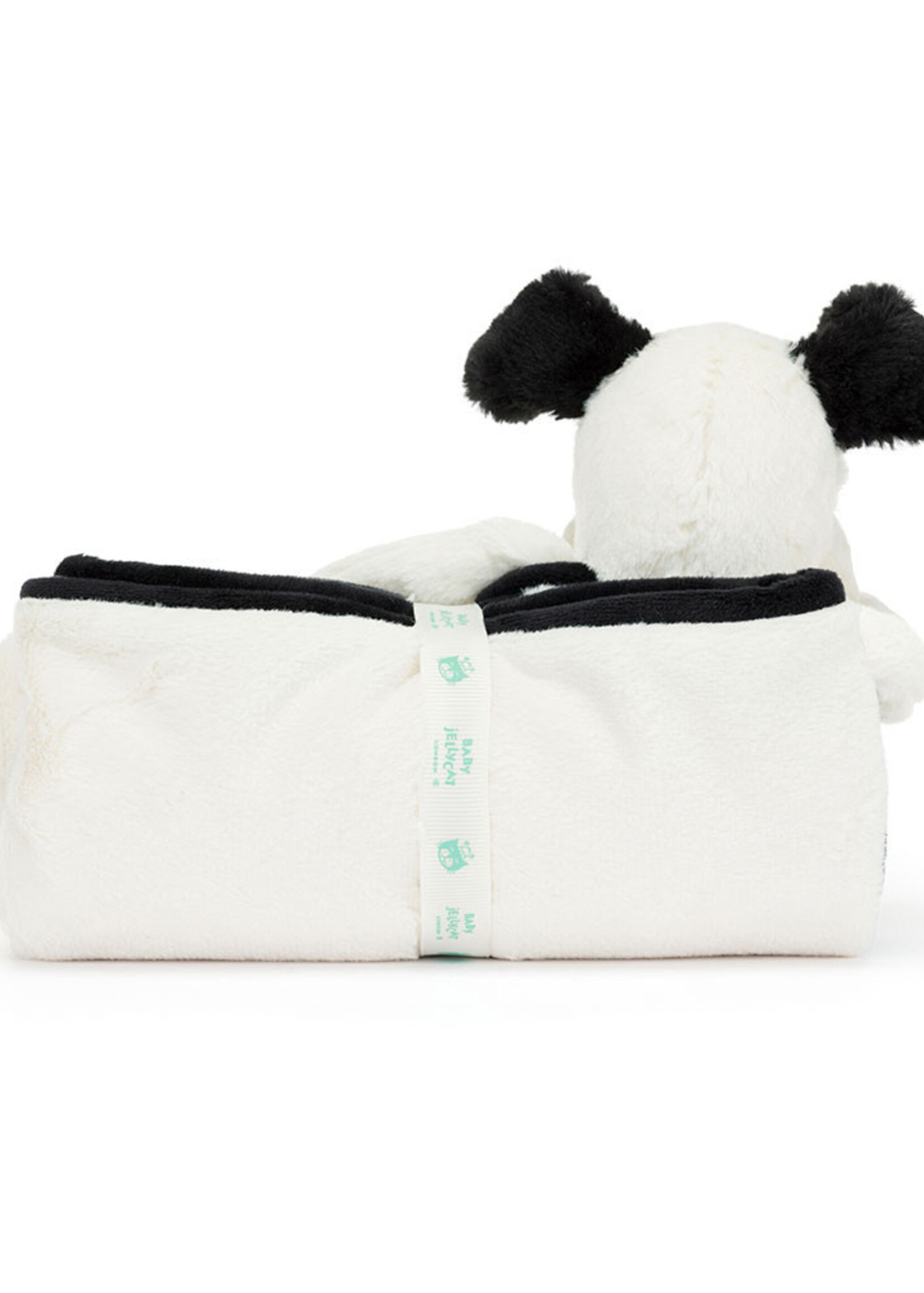 Jellycat Black & Cream Puppy Blankie