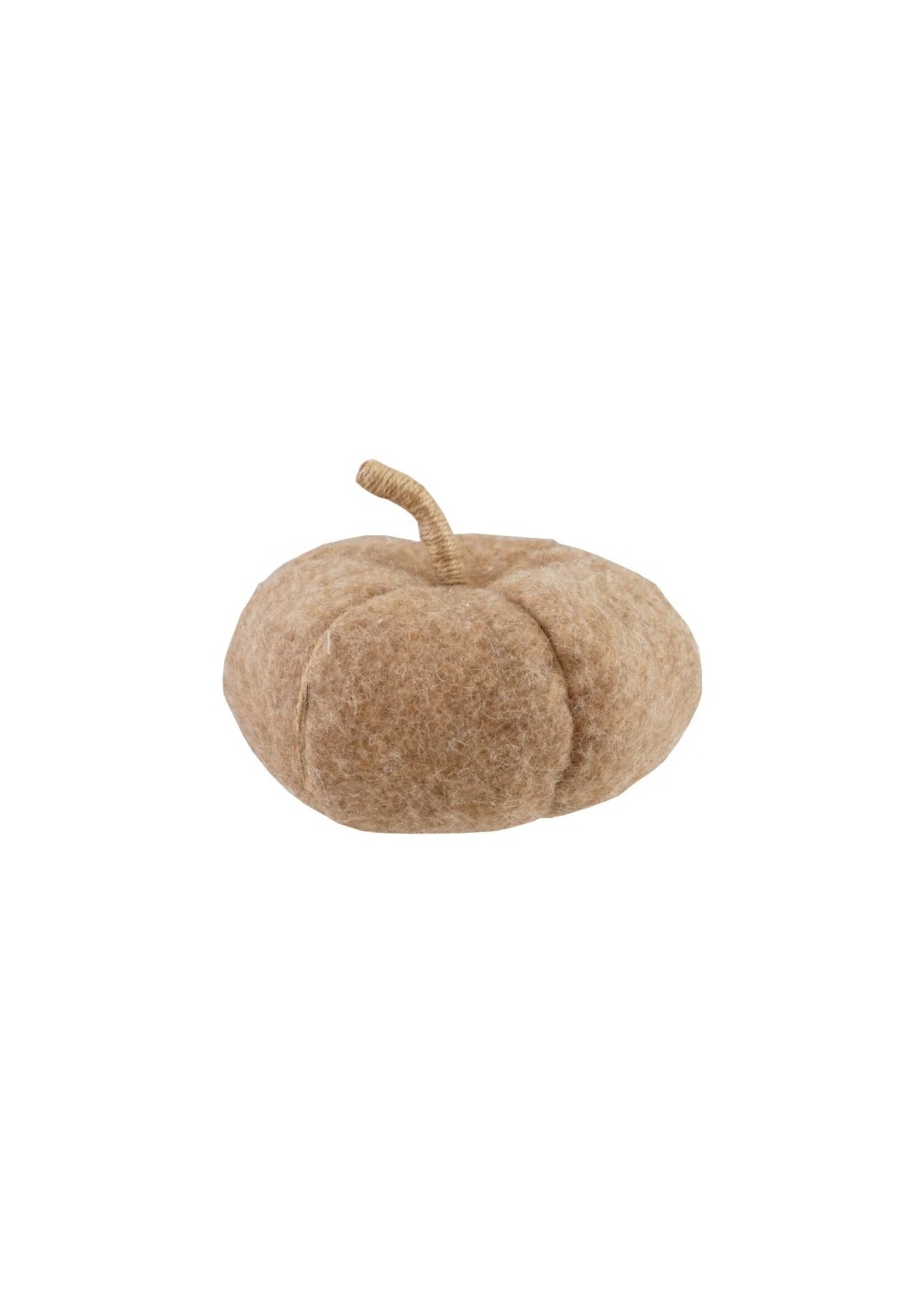 Creative Co-op Felt Pumpkin w/Jute Wrapped Stem - Brown