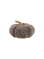 Creative Co-op Felt Pumpkin w/Jute Wrapped Stem - Grey