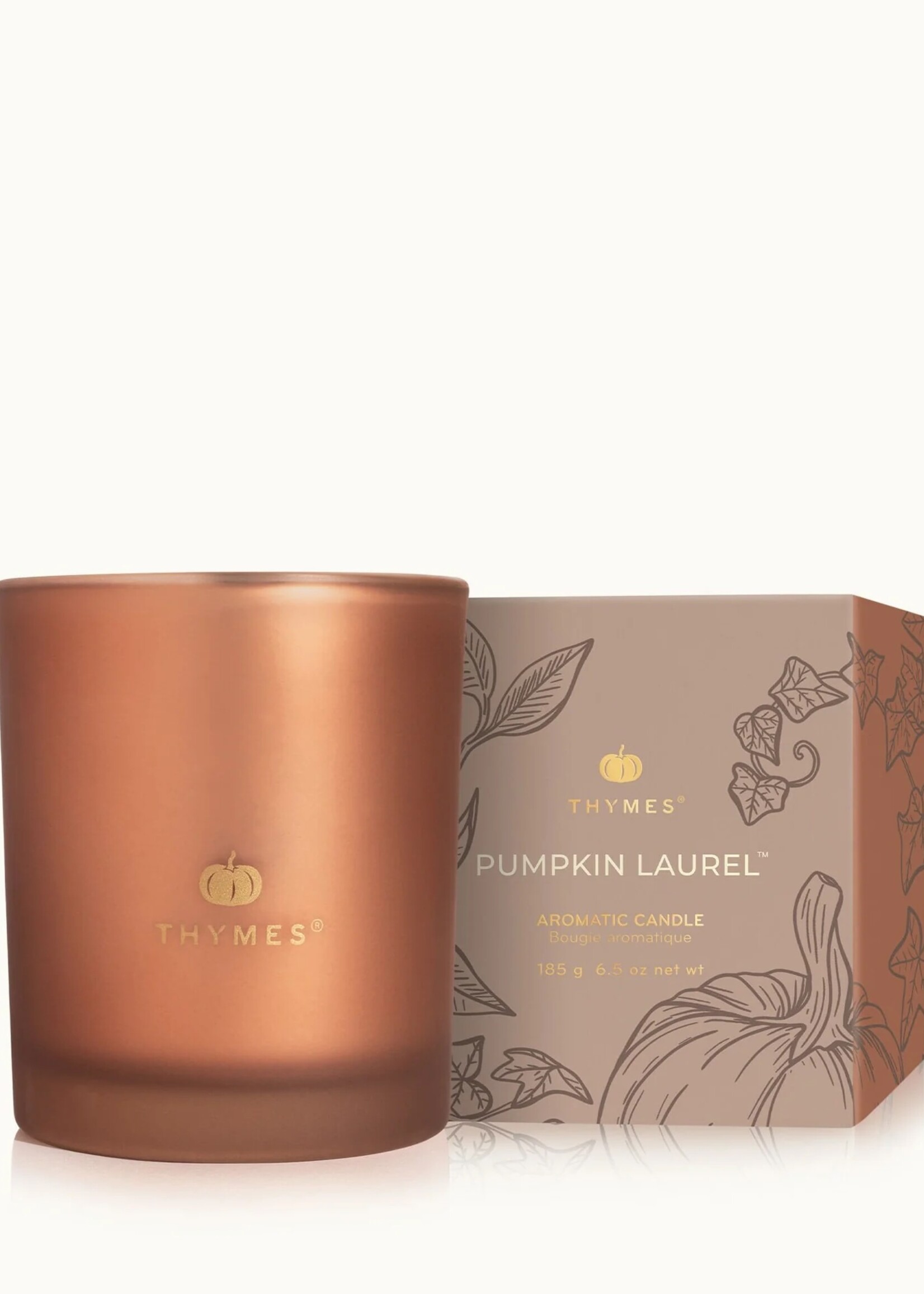 Thymes Pumpkin Laurel 6.5 oz Boxed Candle