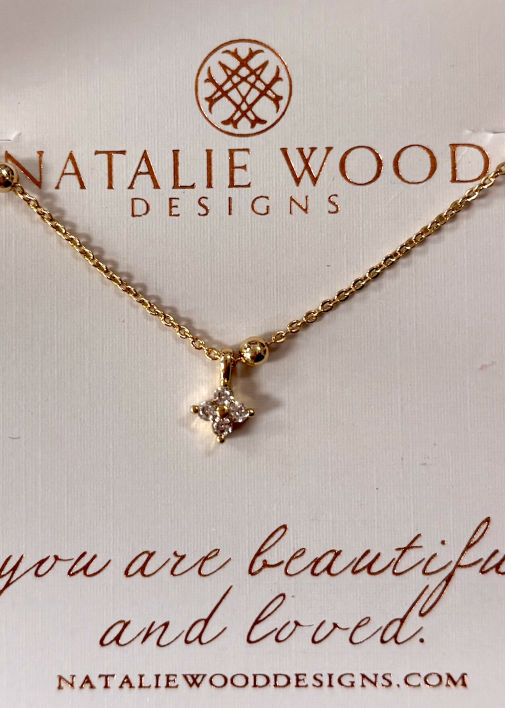 Natalie Wood Designs Carry On Cross Drop Necklace