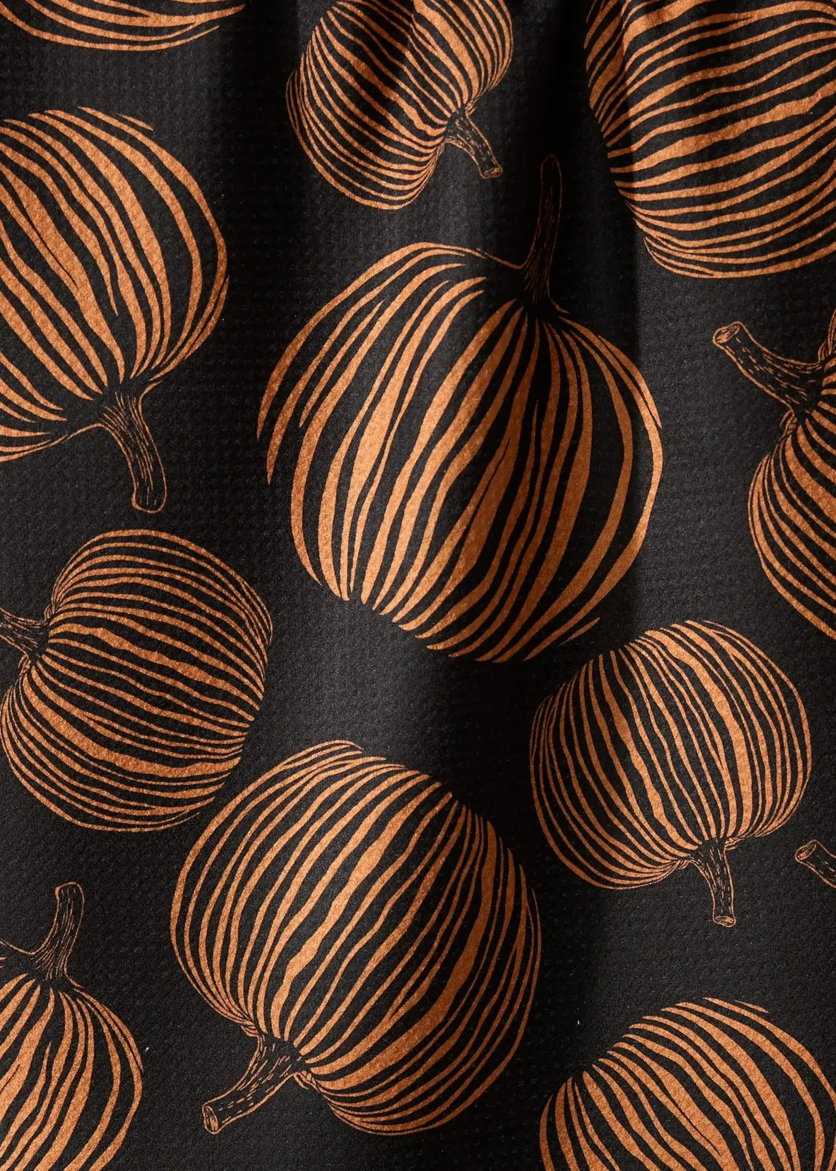 geometry Pumpkin Noir Tea Towel