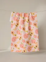 geometry Peaches Tea Towel
