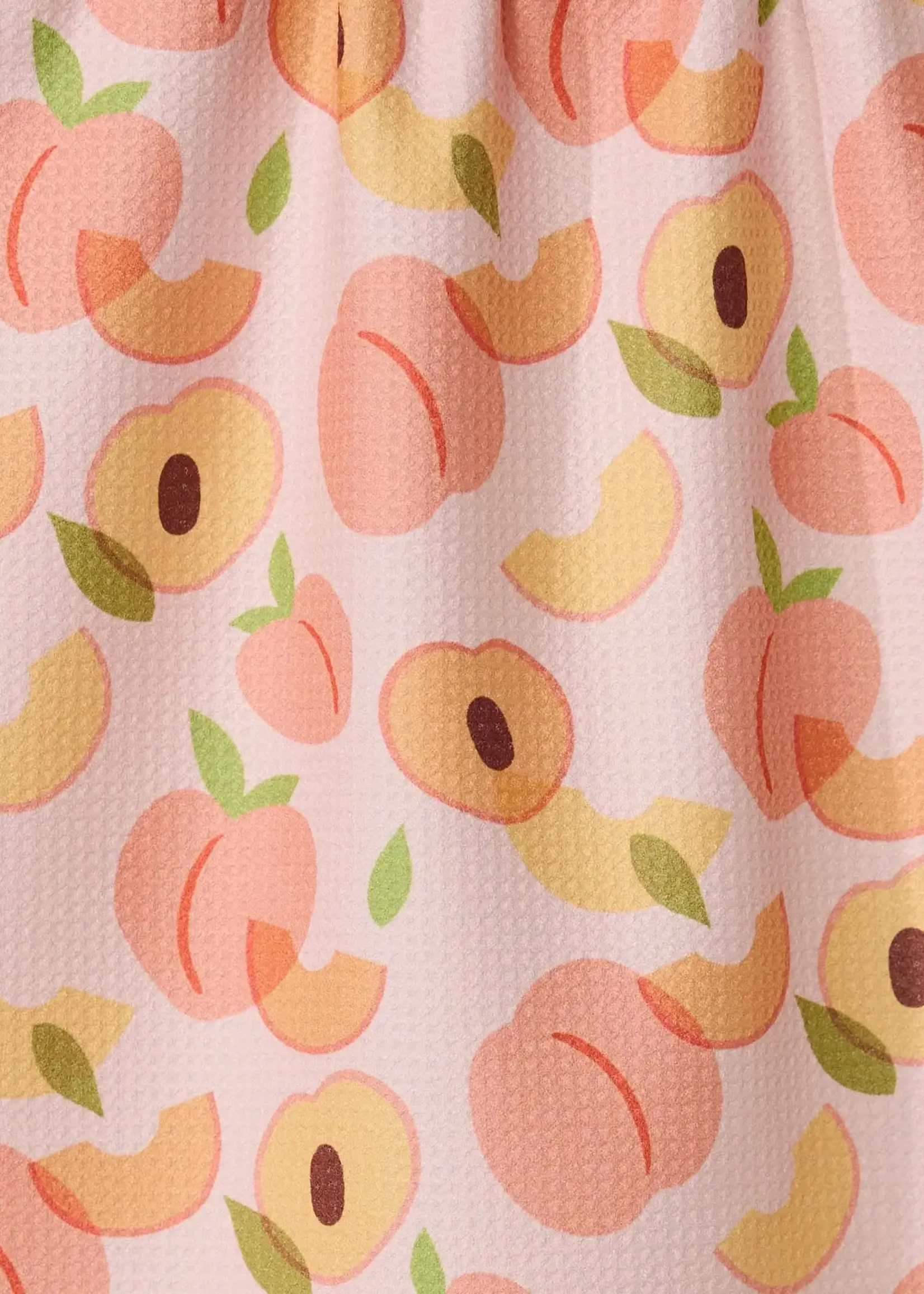geometry Peaches Tea Towel