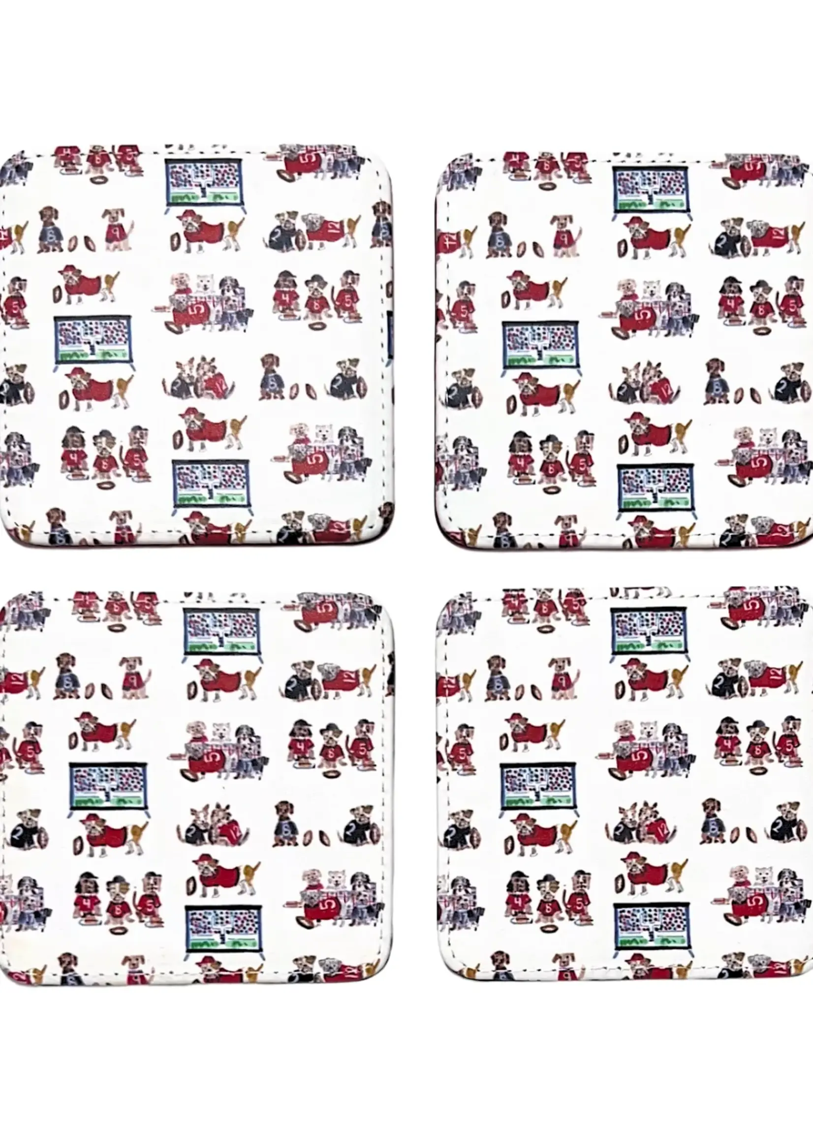 KEVA Coaster Set/4 - Bulldog Game Day