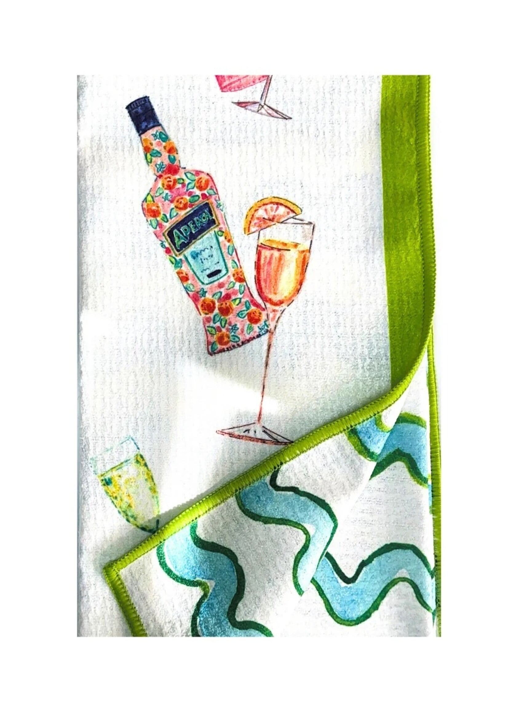 KEVA Double Sided Tea Towel - Cocktails