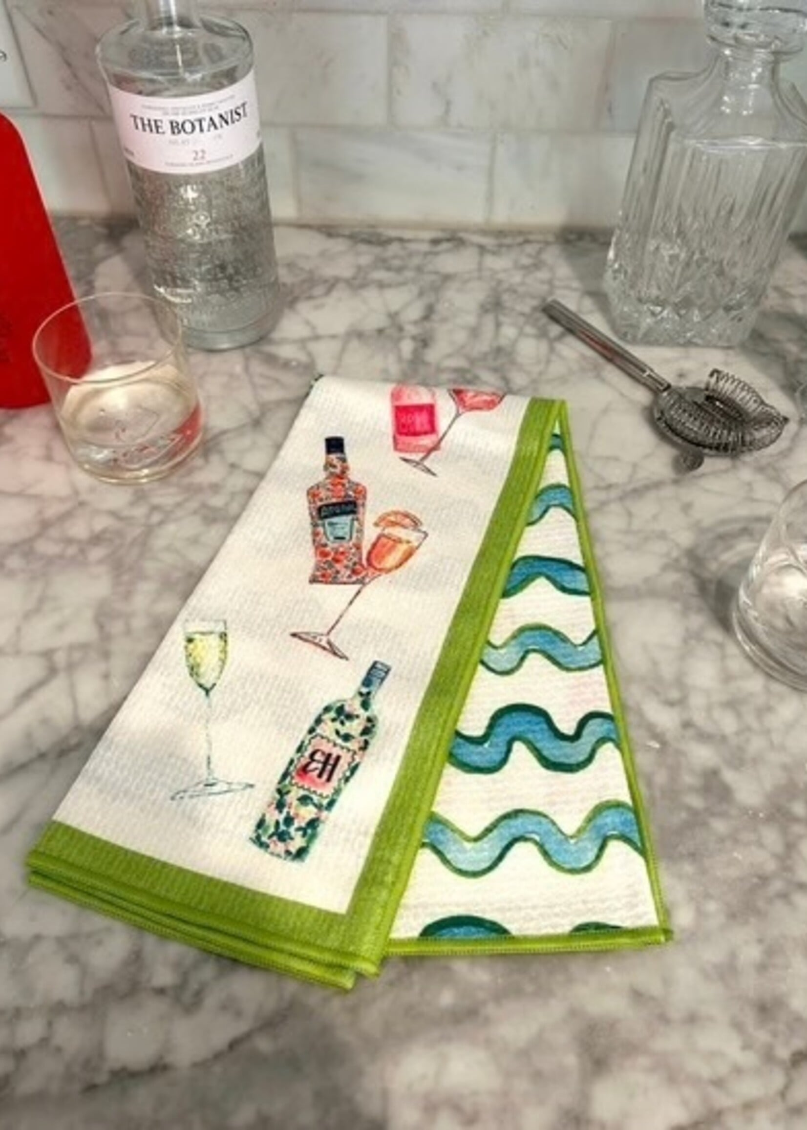 KEVA Double Sided Tea Towel - Cocktails