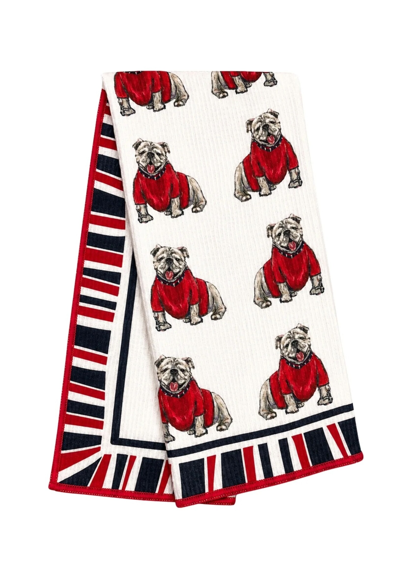 KEVA Double Sided Tea Towel - Bulldog Game Day