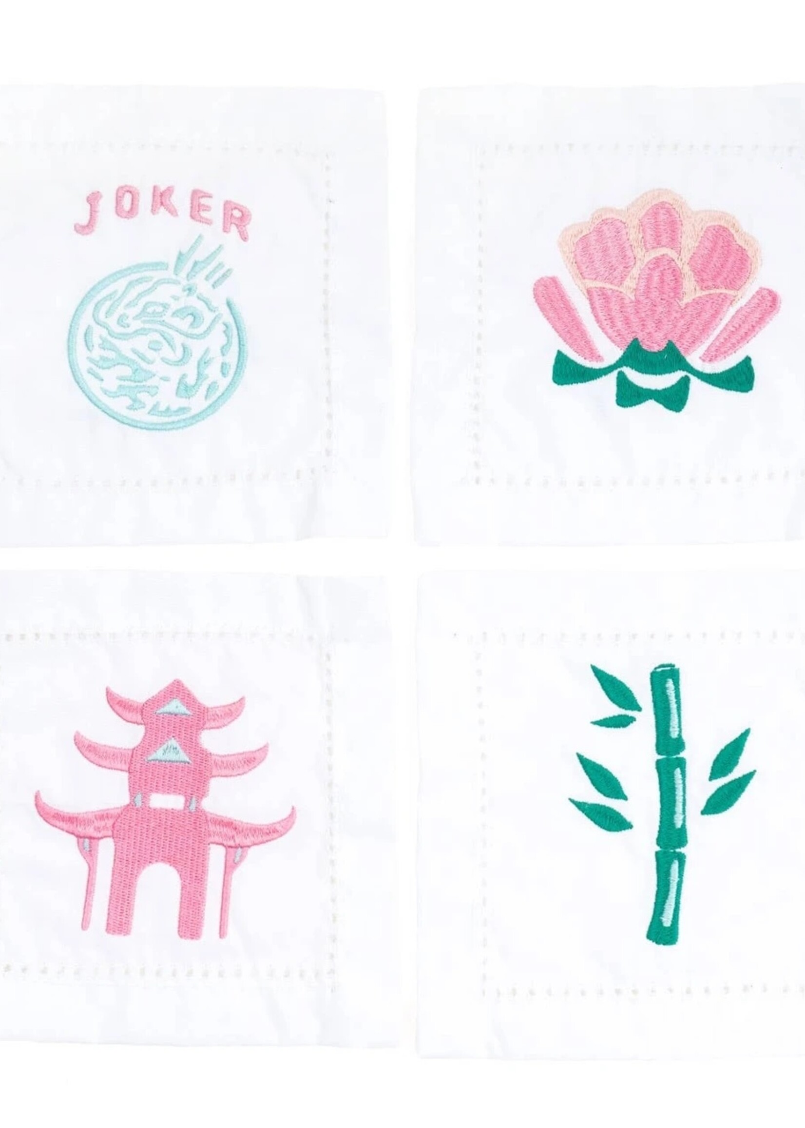 8 Oak Lane Mahjong Cocktail Napkins (set of 4)