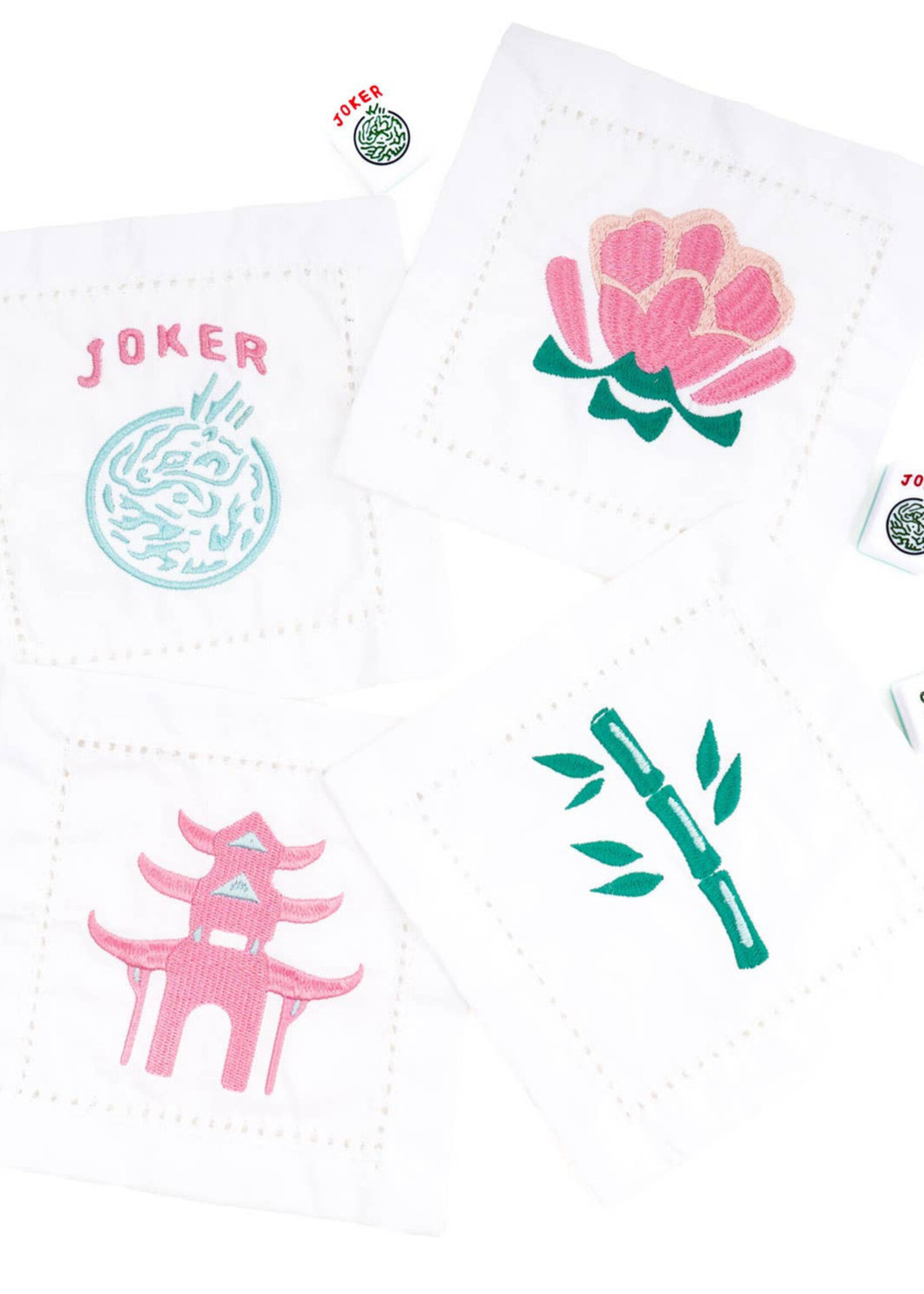 8 Oak Lane Mahjong Cocktail Napkins (set of 4)