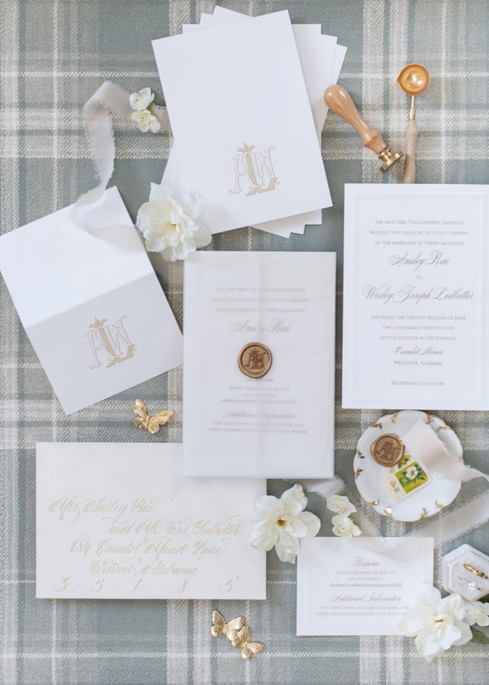 Custom Thermography  Invitations